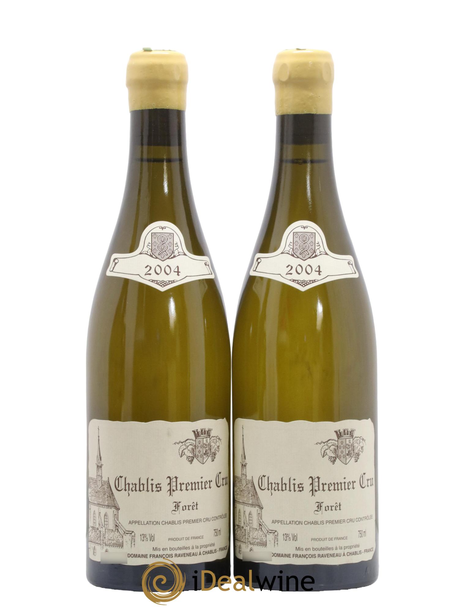 Chablis 1er Cru Forêt Raveneau (Domaine) 2004 - Lot de 2 bouteilles - 0