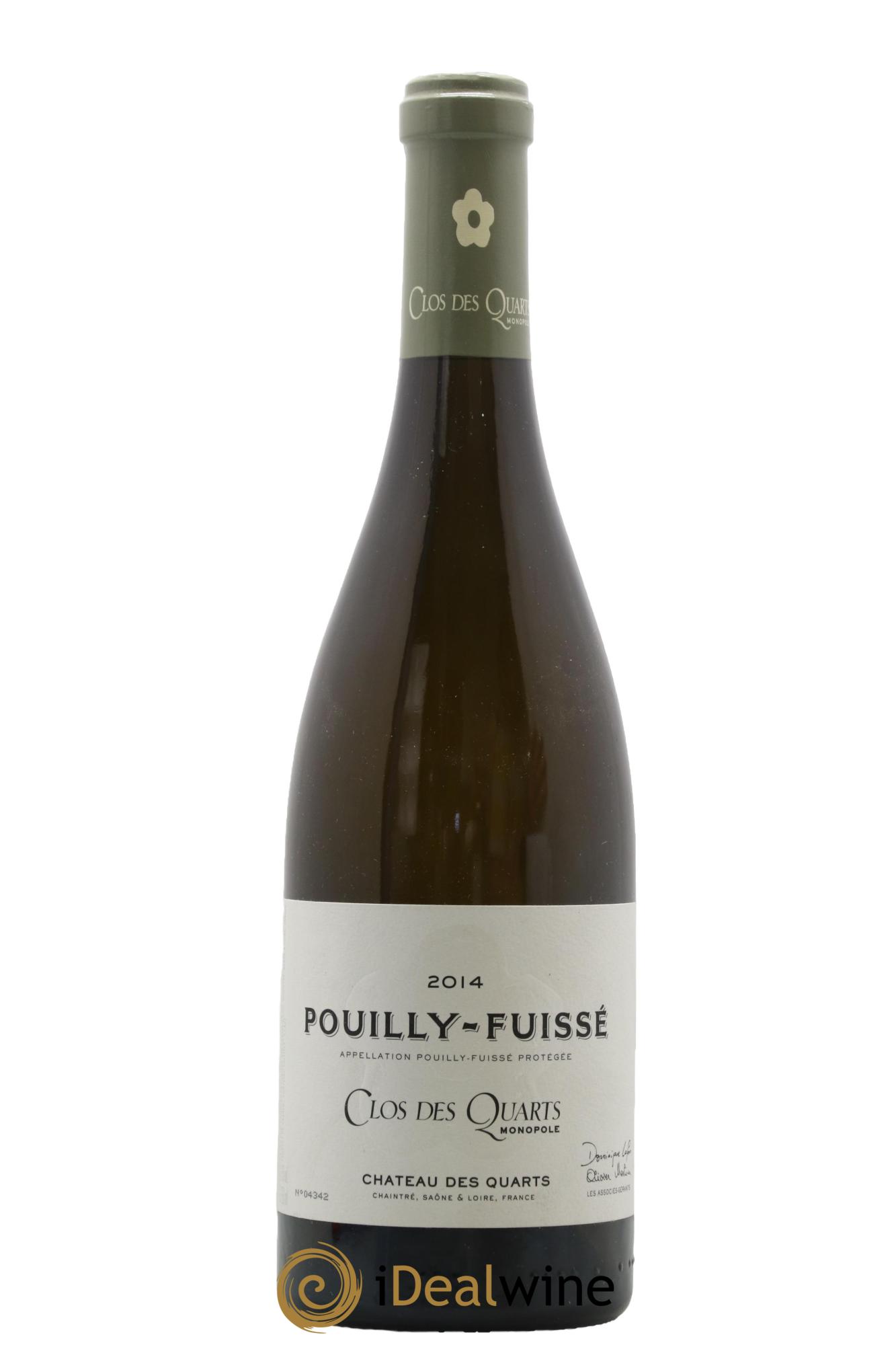 Pouilly-Fuissé Clos des Quarts Monopole Chateau des Quarts 2014 - Lot de 1 bouteille - 0