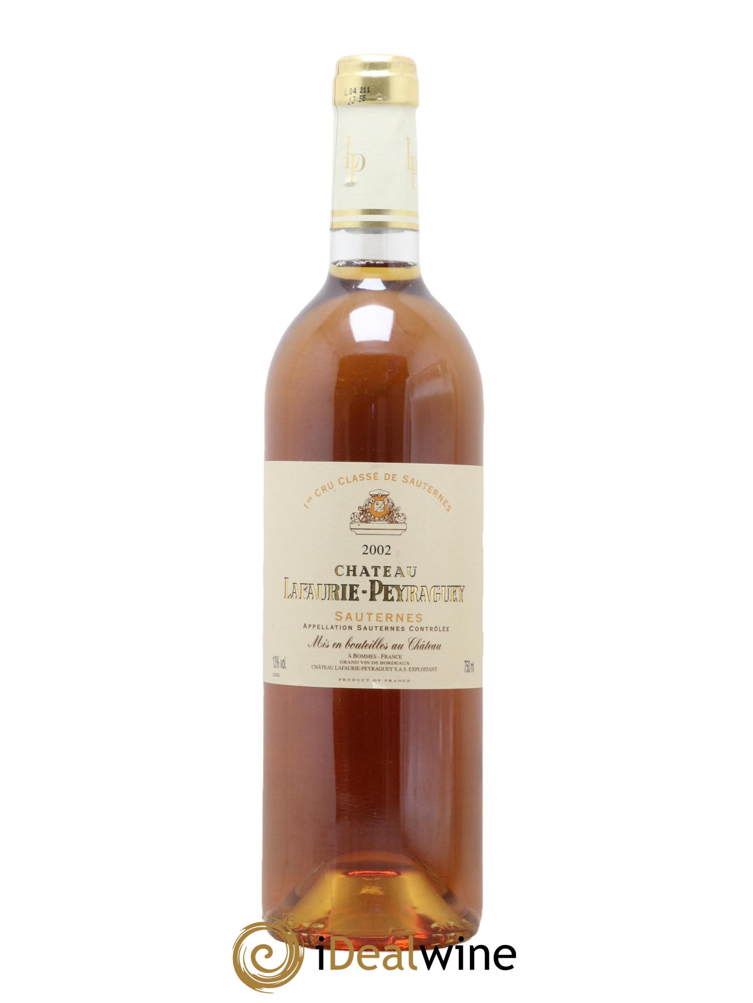 Château Lafaurie-Peyraguey 1er Grand Cru Classé 2002 - Posten von 1 Flasche - 0