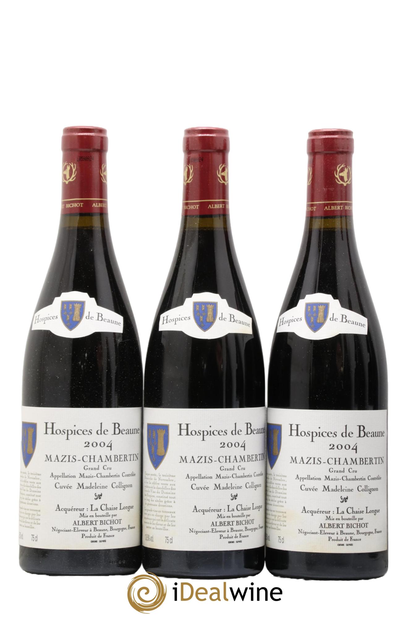 Mazis-Chambertin Grand Cru Hospices De Beaune Cuvée Madeleine Collignon Bichot 2004 - Posten von 6 Flaschen - 2