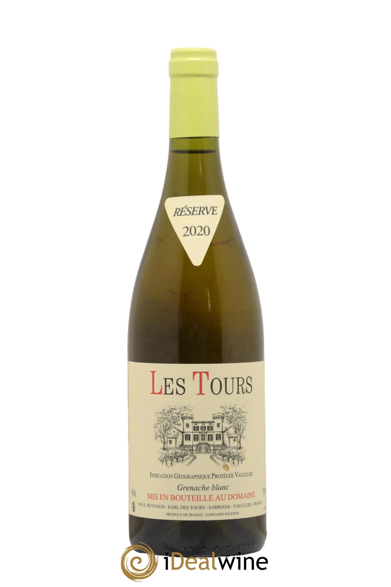 IGP Vaucluse (Vin de Pays de Vaucluse) Les Tours Grenache Blanc Emmanuel Reynaud 2020 - Lot of 1 bottle - 0