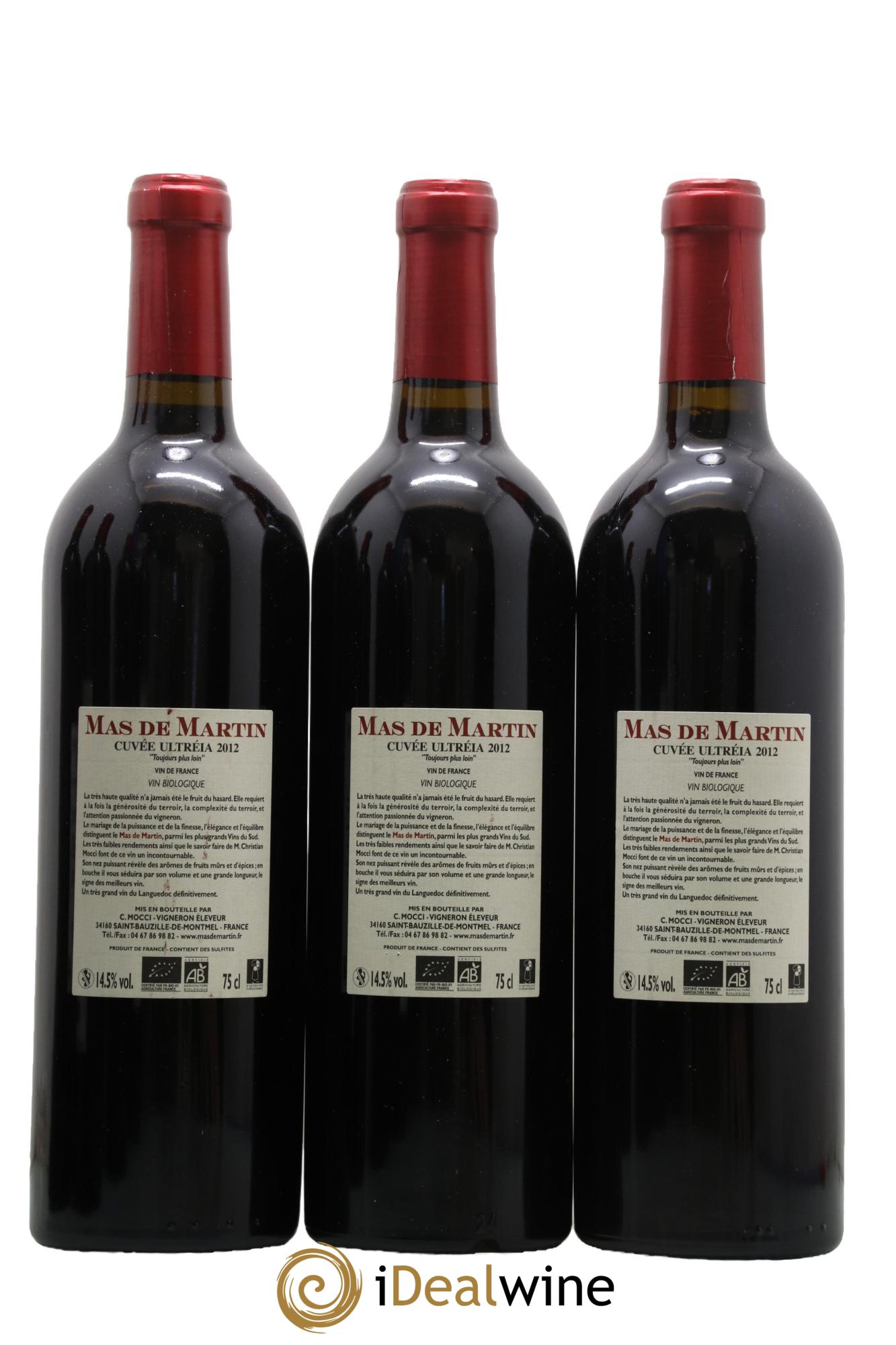 Languedoc Ultreïa Mas de Martin 2012 - Lot of 3 bottles - 1