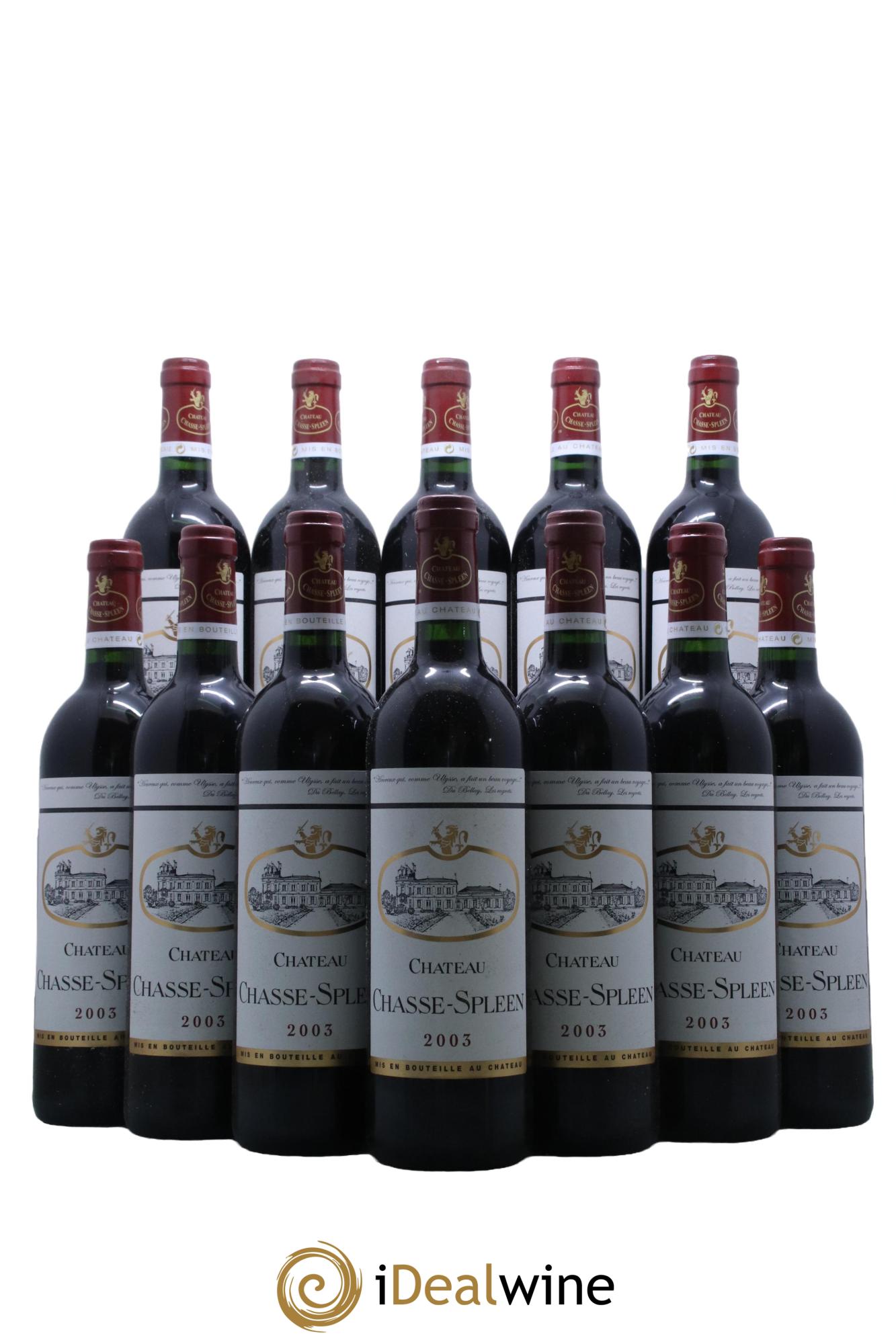 Château Chasse Spleen  2003 - Lot de 12 bouteilles - 0