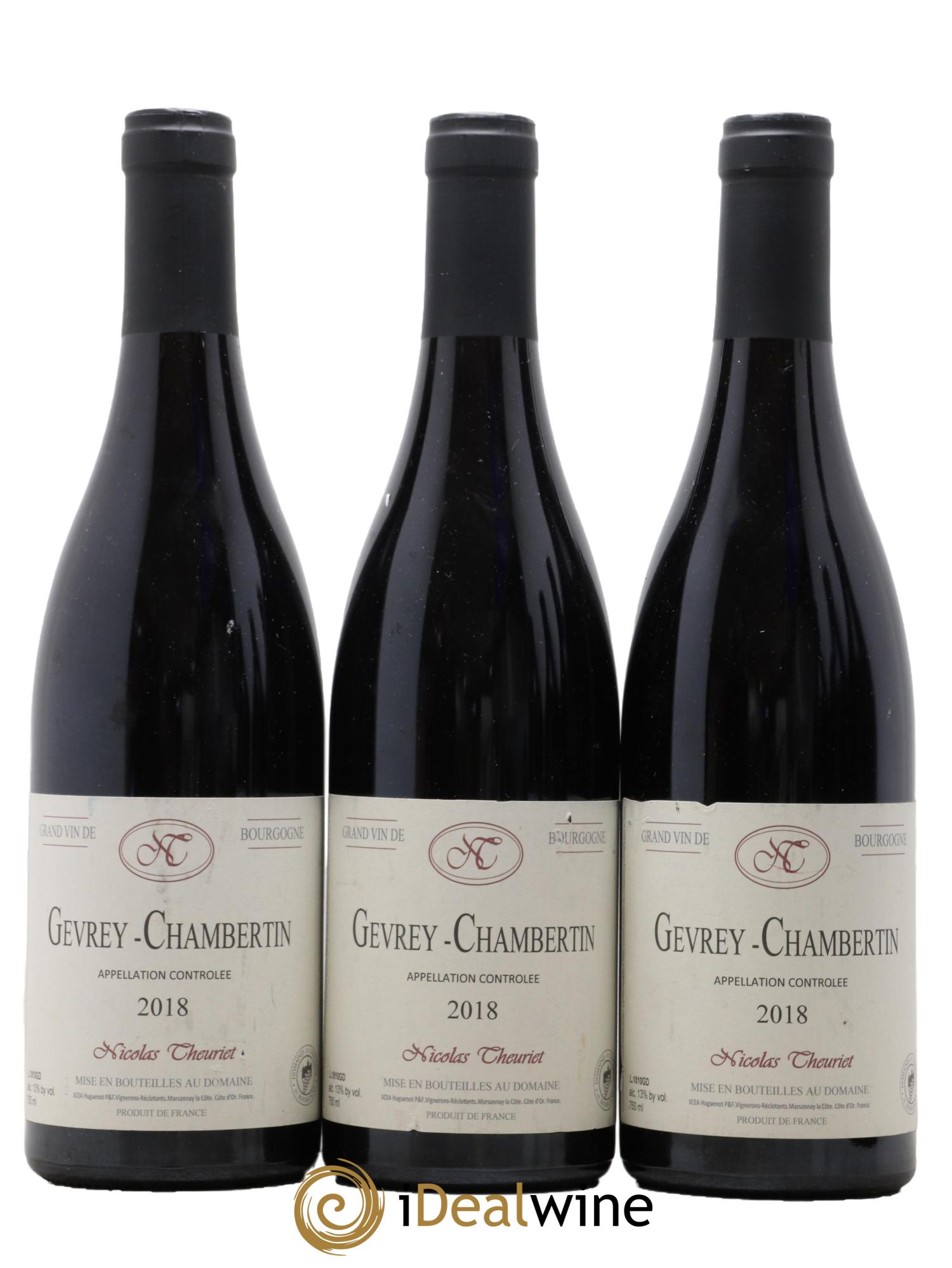 Gevrey-Chambertin Domaine Nicolas Cheuriet 2018 - Lot de 3 bouteilles - 0