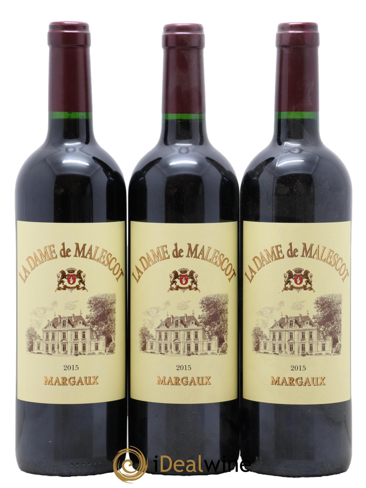 La Dame de Malescot  2015 - Lot de 3 bouteilles - 0