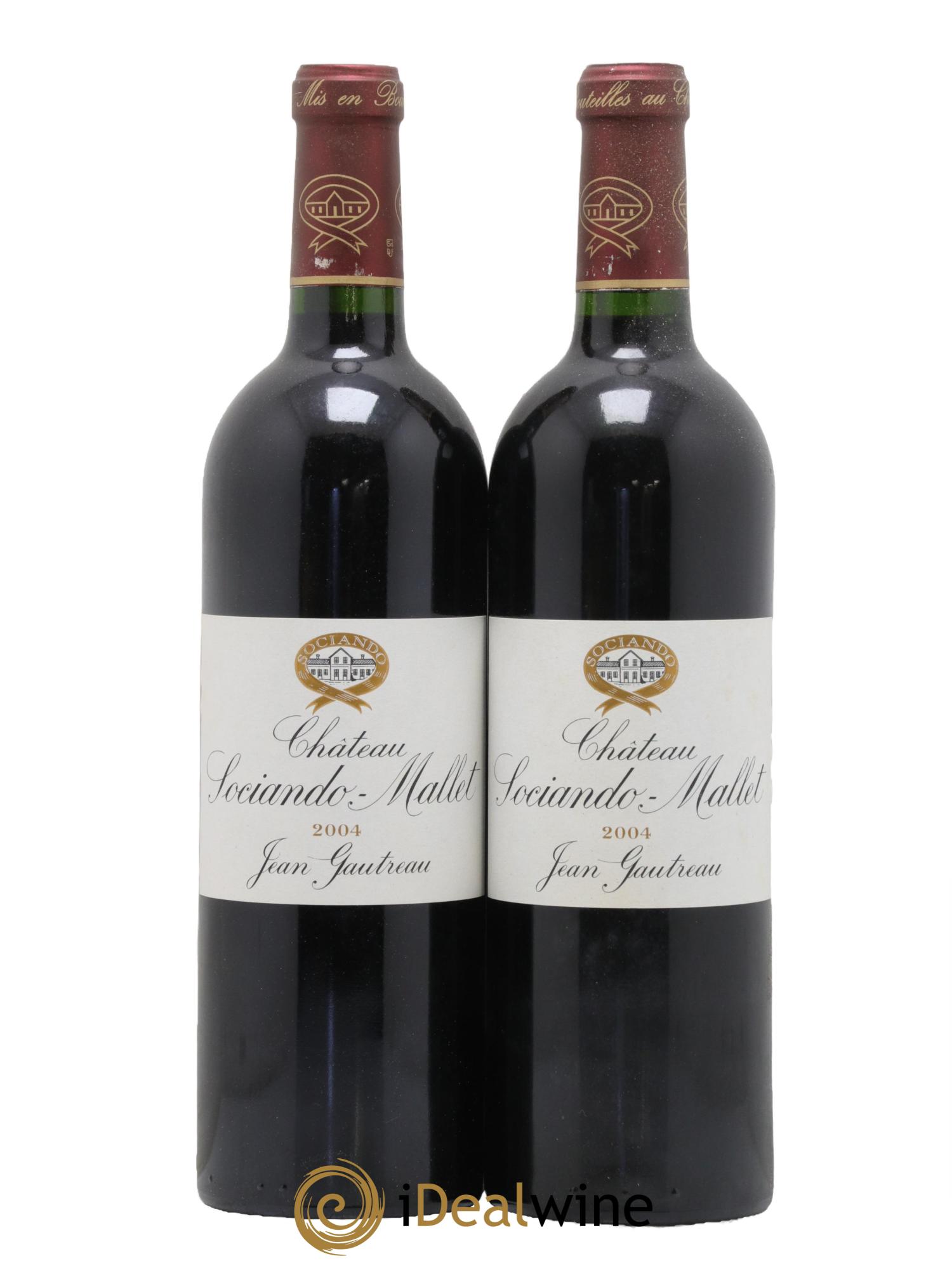 Château Sociando Mallet 2004 - Lot de 2 bouteilles - 0