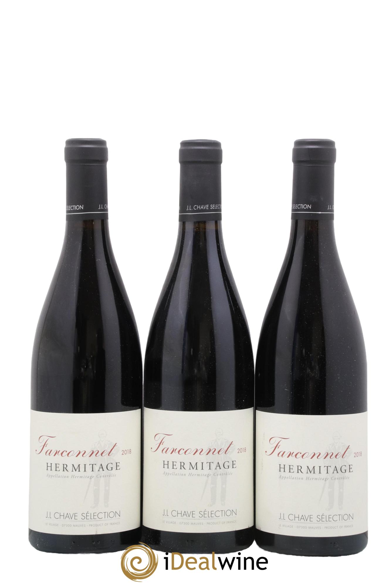 Hermitage Le Farconnet Jean-Louis Chave 2018 - Lot of 3 bottles - 0