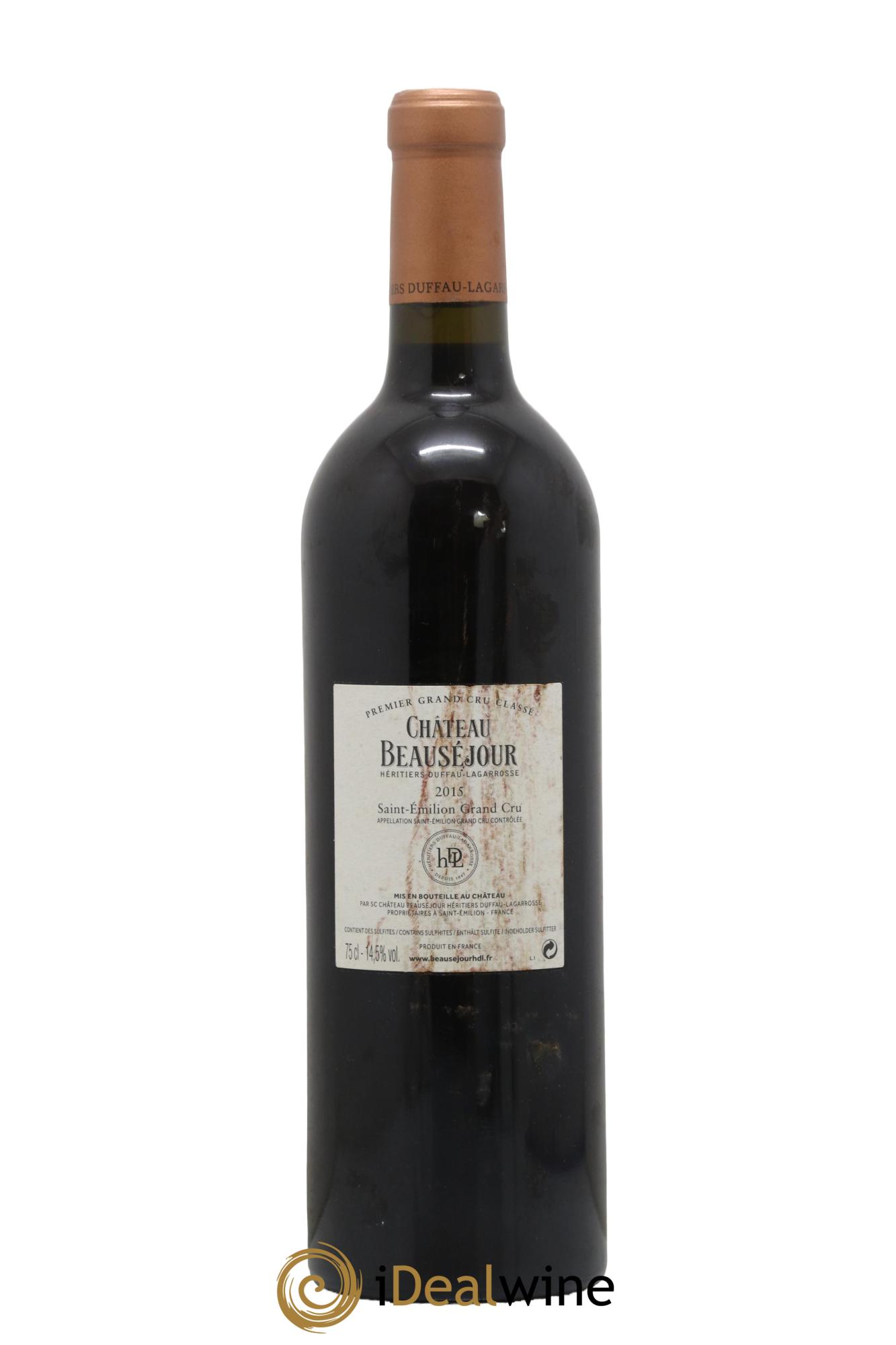 Château Beauséjour (Duffau-Lagarrosse) 1er Grand Cru Classé B  2015 - Posten von 1 Flasche - 1