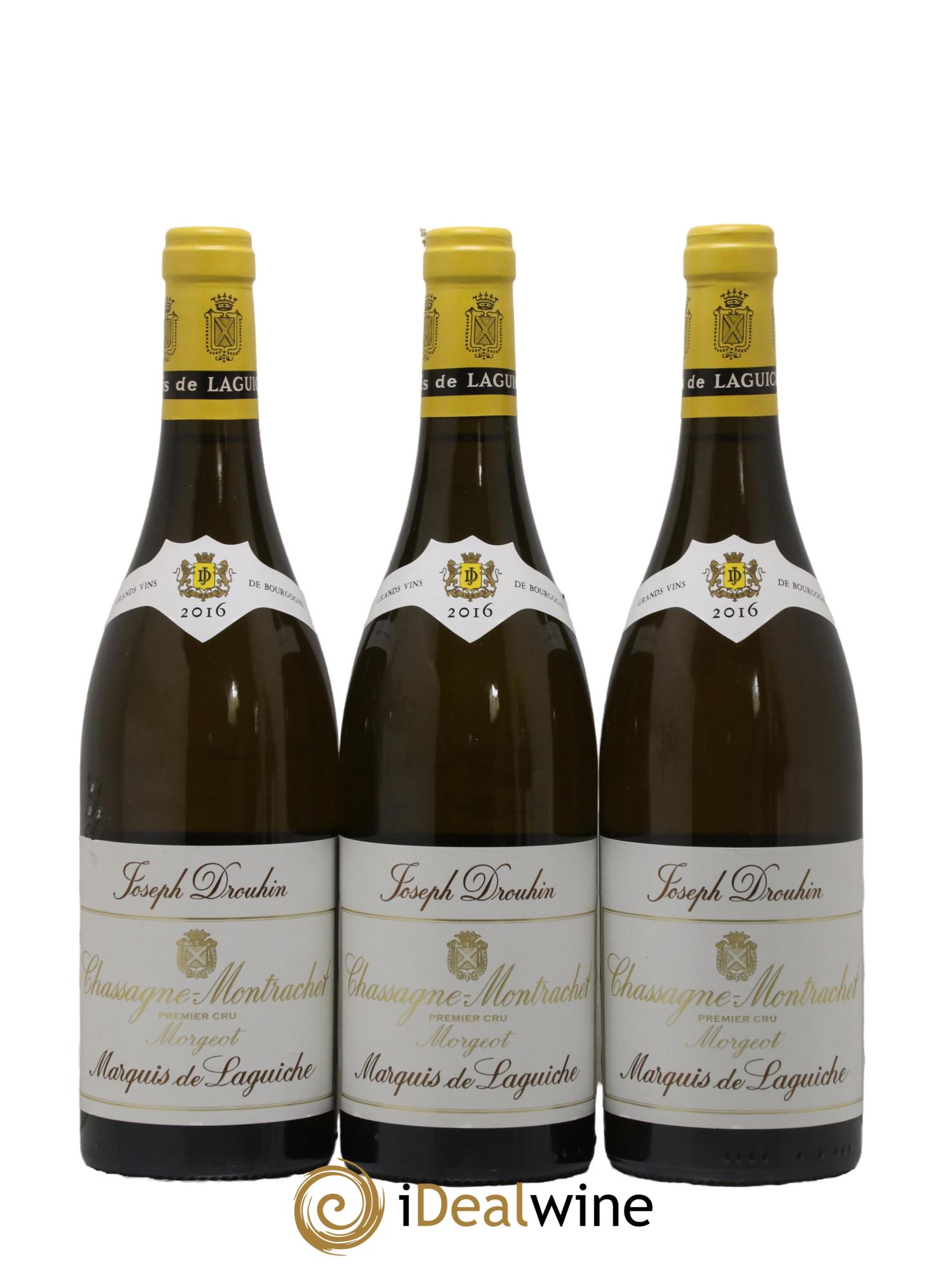 Chassagne-Montrachet 1er Cru Morgeot - Marquis de Laguiche Joseph Drouhin 2016 - Posten von 3 Flaschen - 0