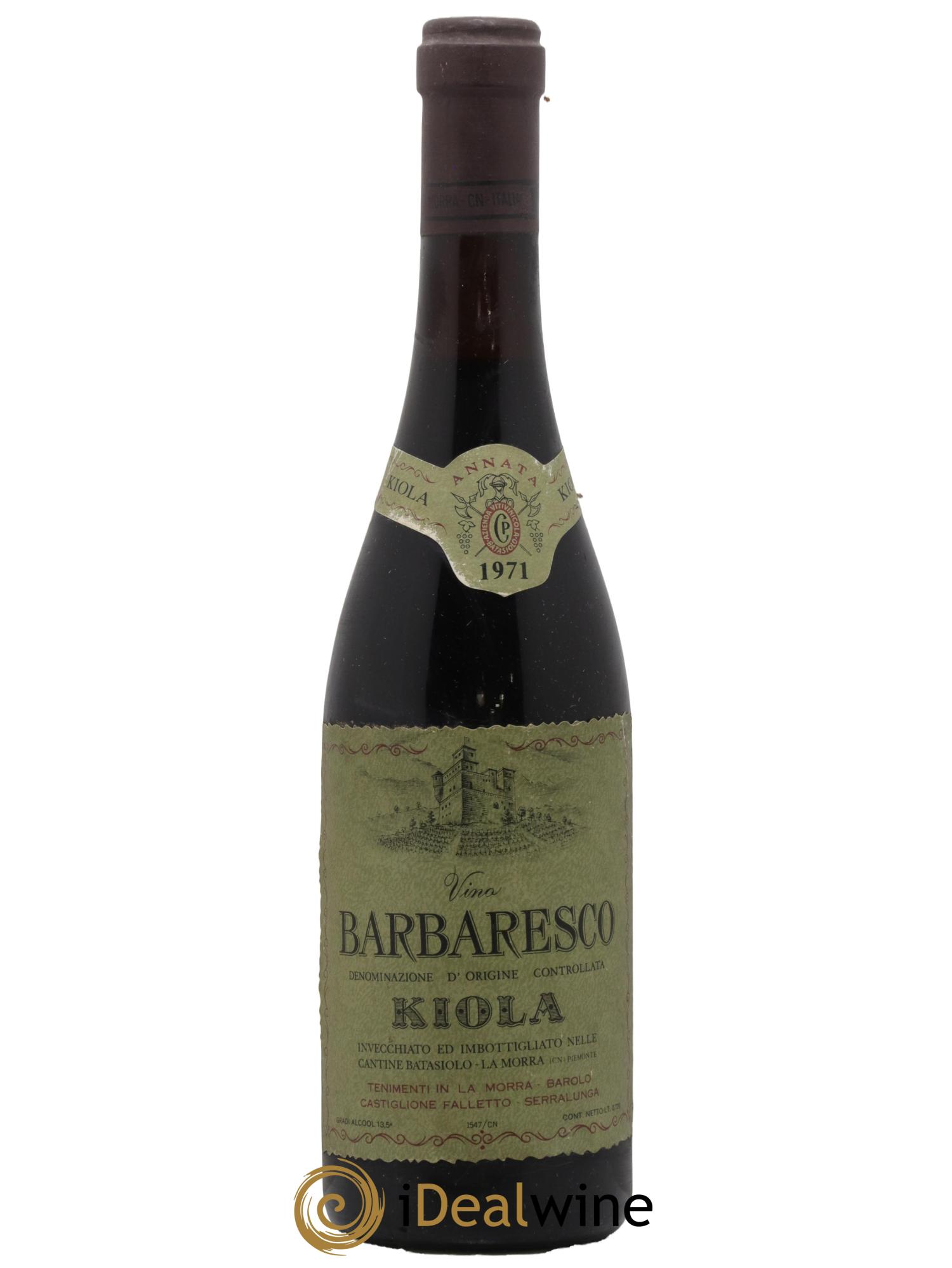 Barbaresco DOCG Kiola 1971 - Lot of 1 bottle - 0