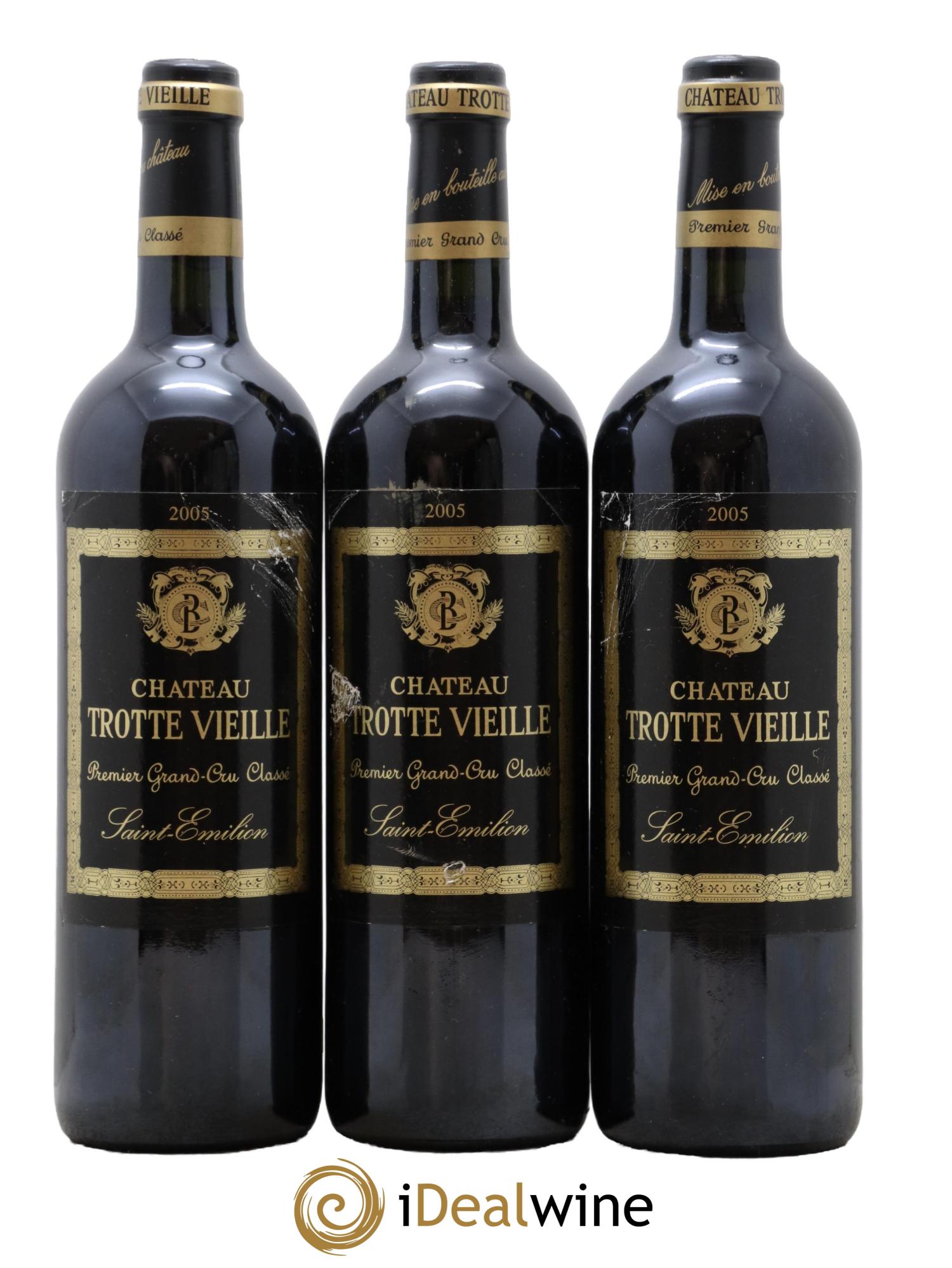 Château Trotte Vieille 1er Grand Cru Classé B 2005 - Lotto di 3 bottiglie - 0