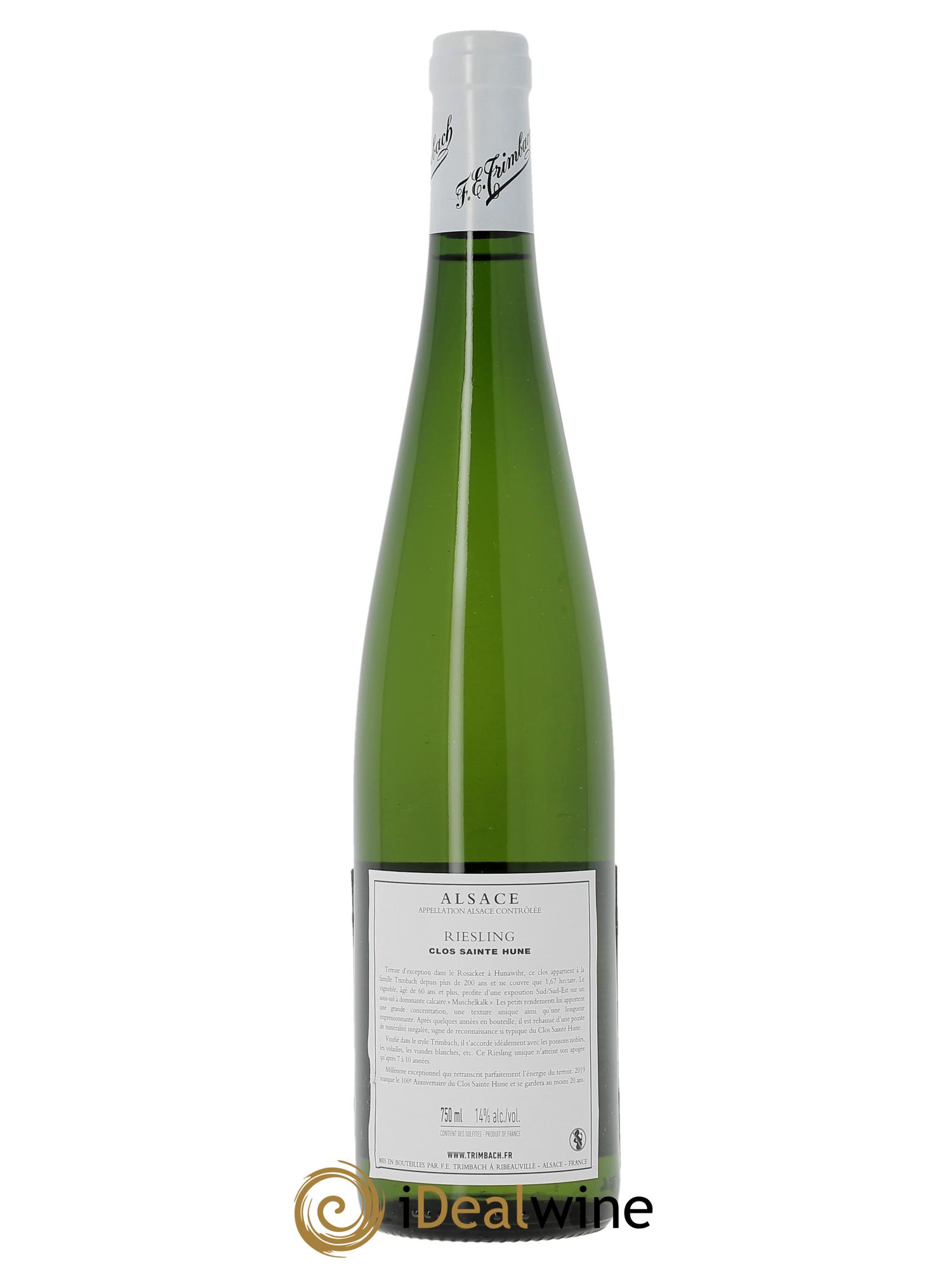 Alsace Riesling Clos Sainte-Hune 100eme Anniversaire Trimbach (Domaine)  2019 - Lot de 1 bouteille - 1