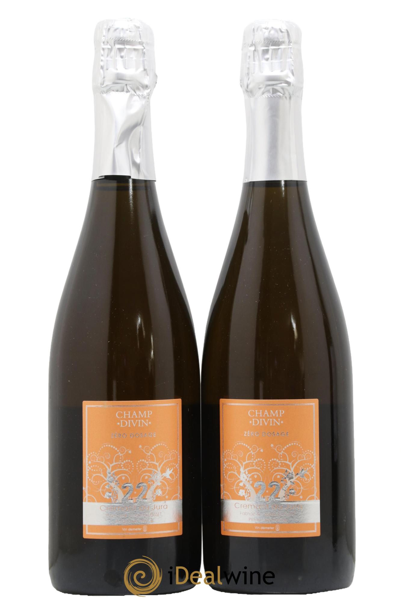 Crémant du Jura Zero Dosage Champ Divin 2022 - Lot de 2 bouteilles - 0