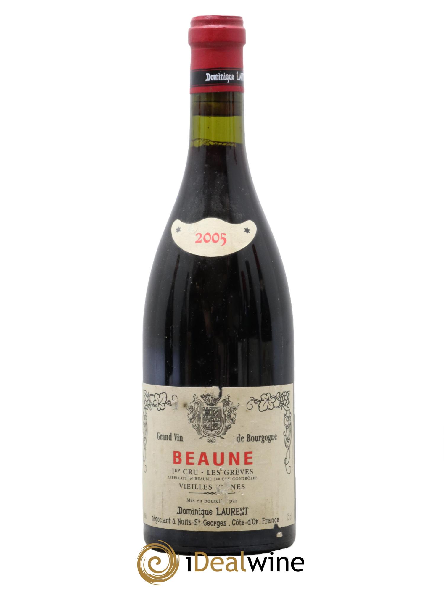 Beaune 1er Cru Les Grèves Vieilles Vignes Dominique Laurent 2005 - Lot de 1 bouteille - 0