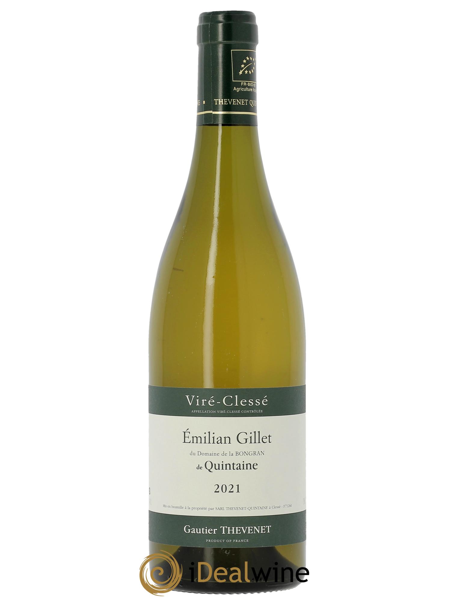 Viré-Clessé Emilian Gillet Domaine de la Bongran (J.Thevenet)  2021 - Lot de 1 bouteille - 0