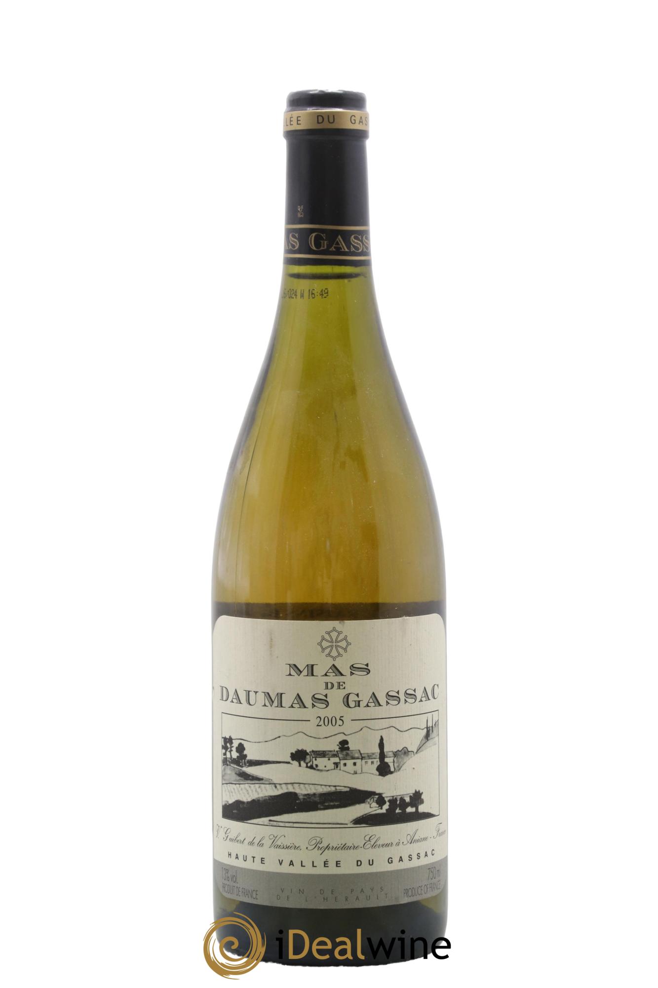 IGP St Guilhem-le-Désert - Cité d'Aniane Mas Daumas Gassac Famille Guibert de La Vaissière 2005 - Lot de 1 bouteille - 0