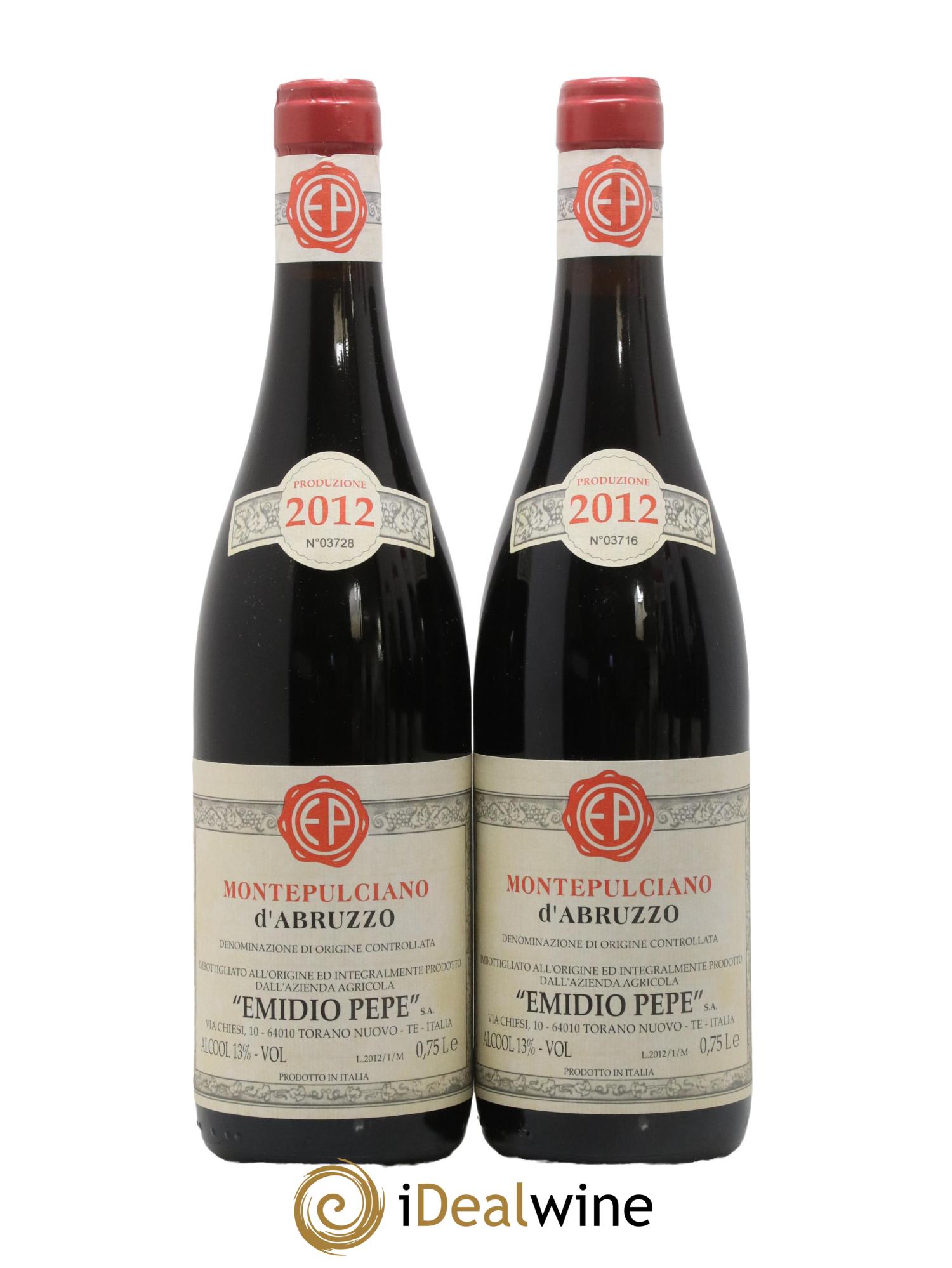 Montepulciano d'Abruzzo DOC Emidio Pepe 2012 - Posten von 2 Flaschen - 0