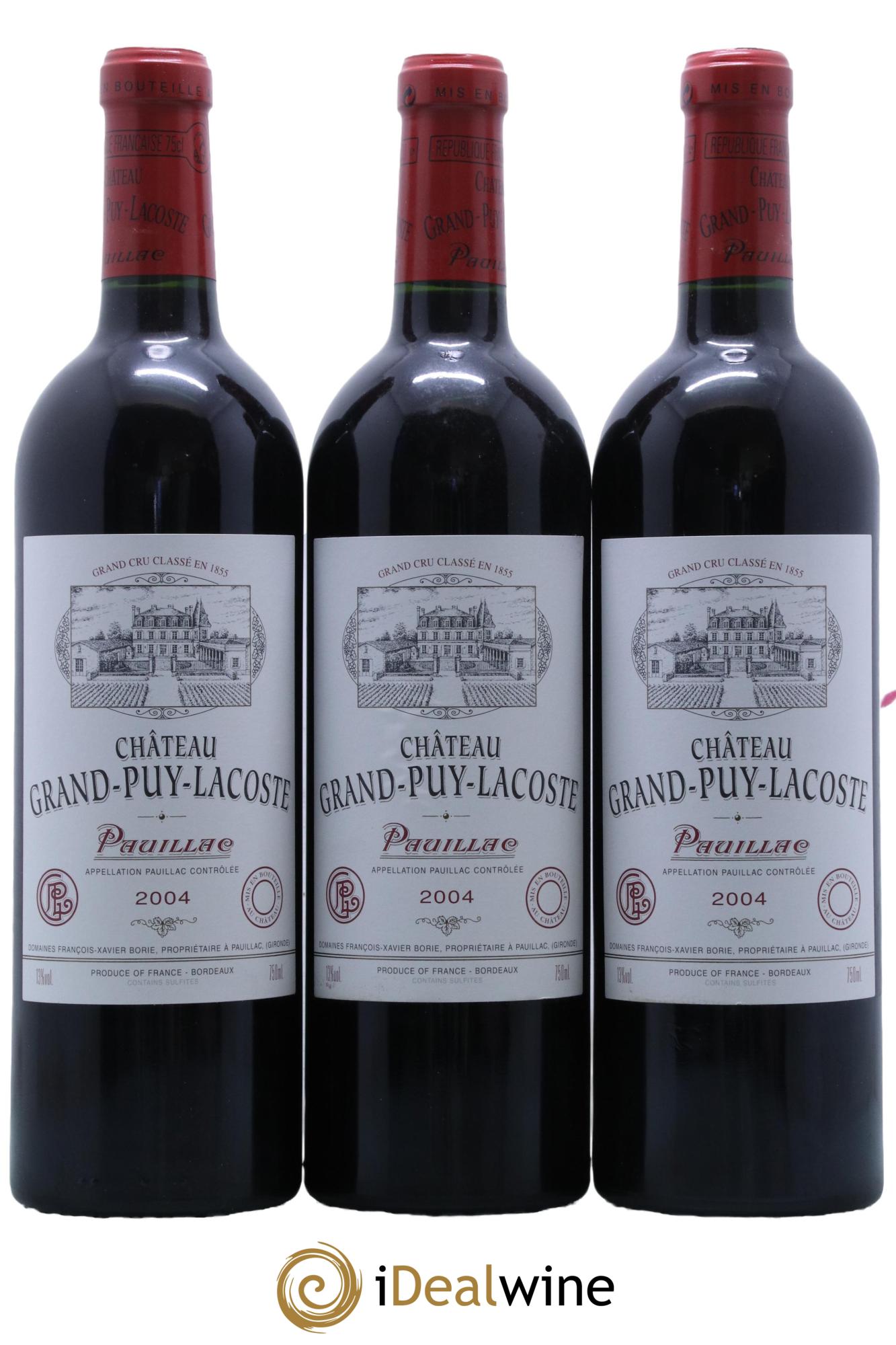 Château Grand Puy Lacoste 5ème Grand Cru Classé  2004 - Lotto di 12 bottiglie - 3