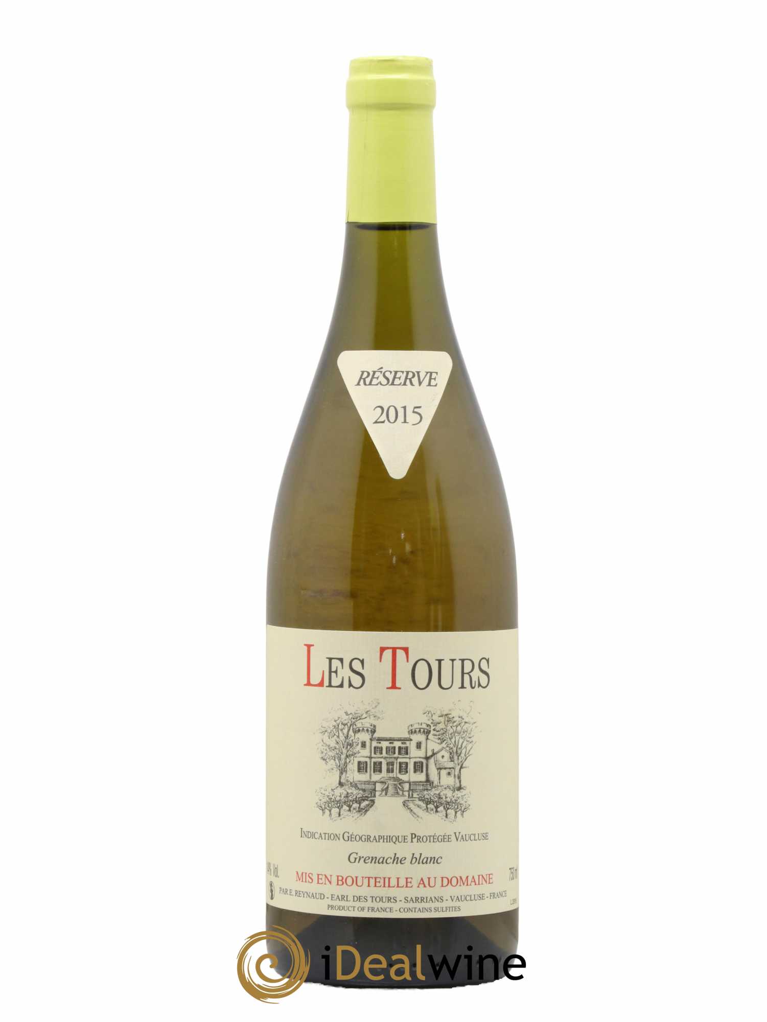 IGP Vaucluse (Vin de Pays de Vaucluse) Les Tours Grenache Blanc Emmanuel Reynaud 2015 - Lot of 1 bottle - 0