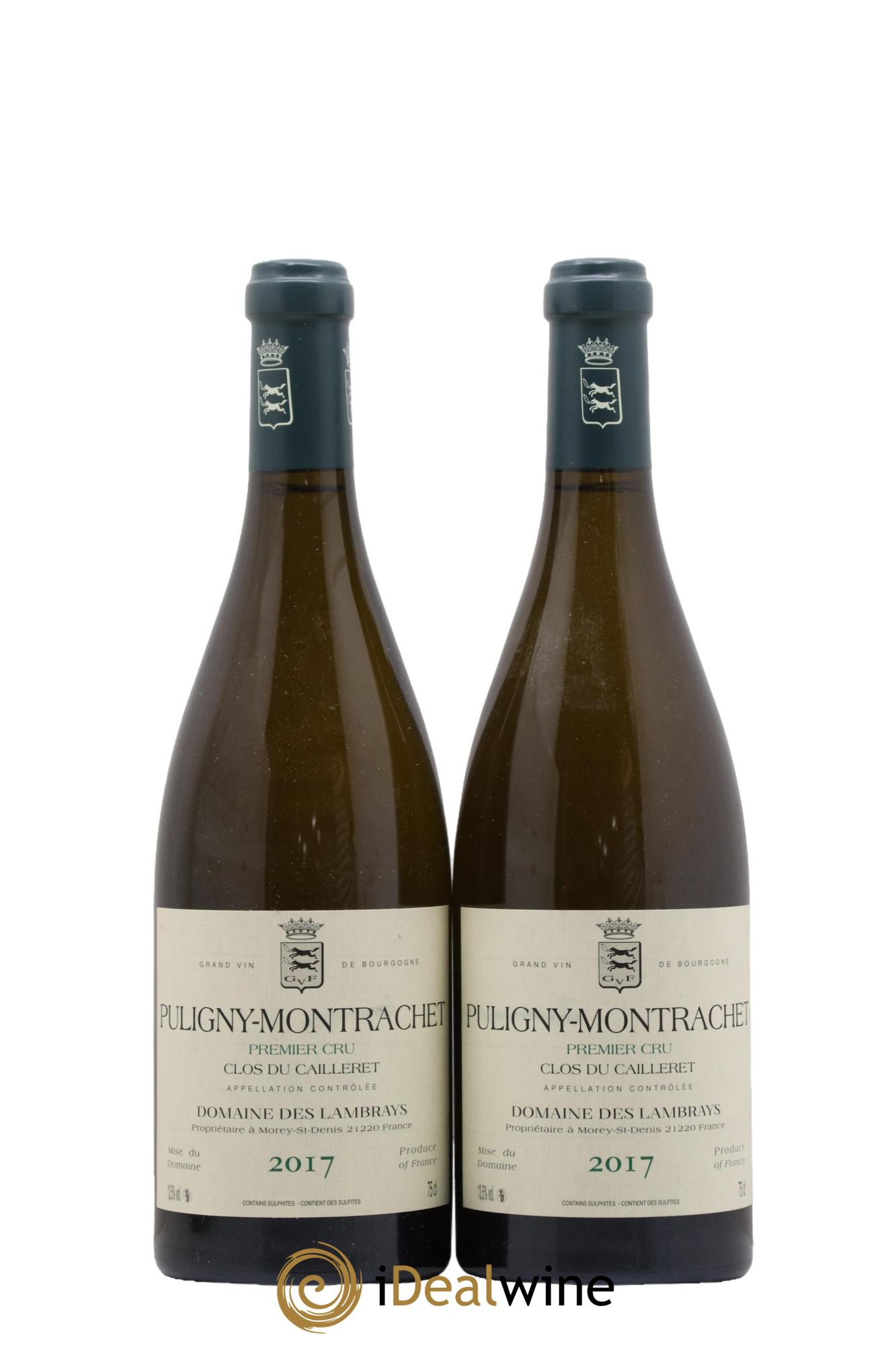 Puligny-Montrachet 1er Cru Clos du Cailleret Domaine des Lambrays 2017 - Lotto di 2 bottiglie - 0