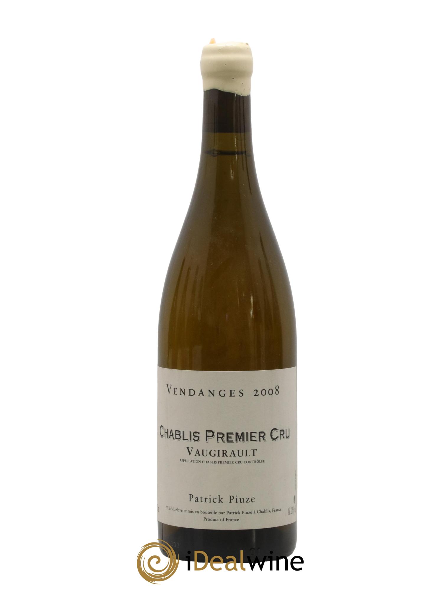 Chablis 1er Cru Vaugirault Patrick Piuze (Domaine) 2008 - Lot of 1 bottle - 0