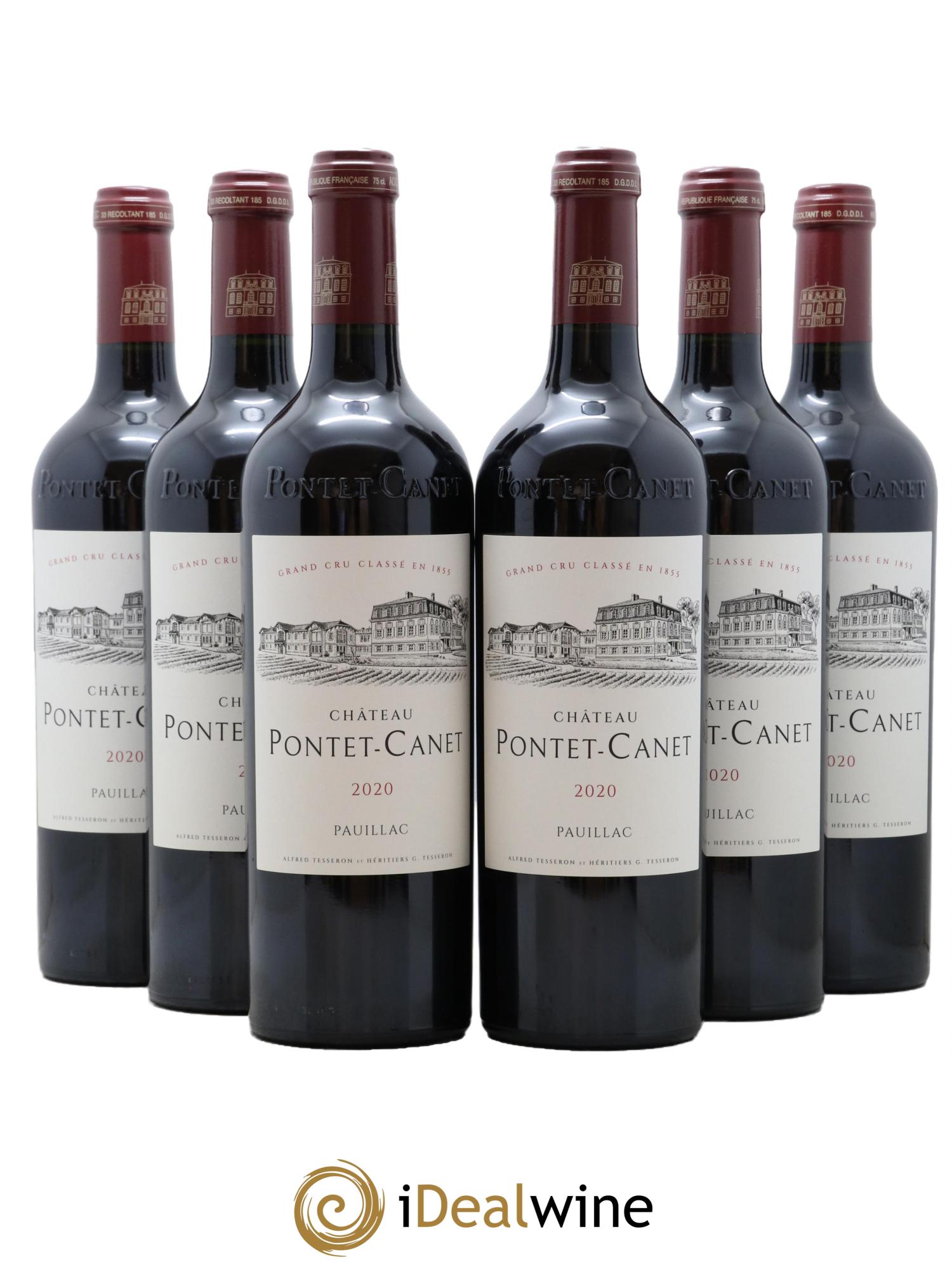 Château Pontet Canet 5ème Grand Cru Classé 2020 - Lot de 6 bouteilles - 0