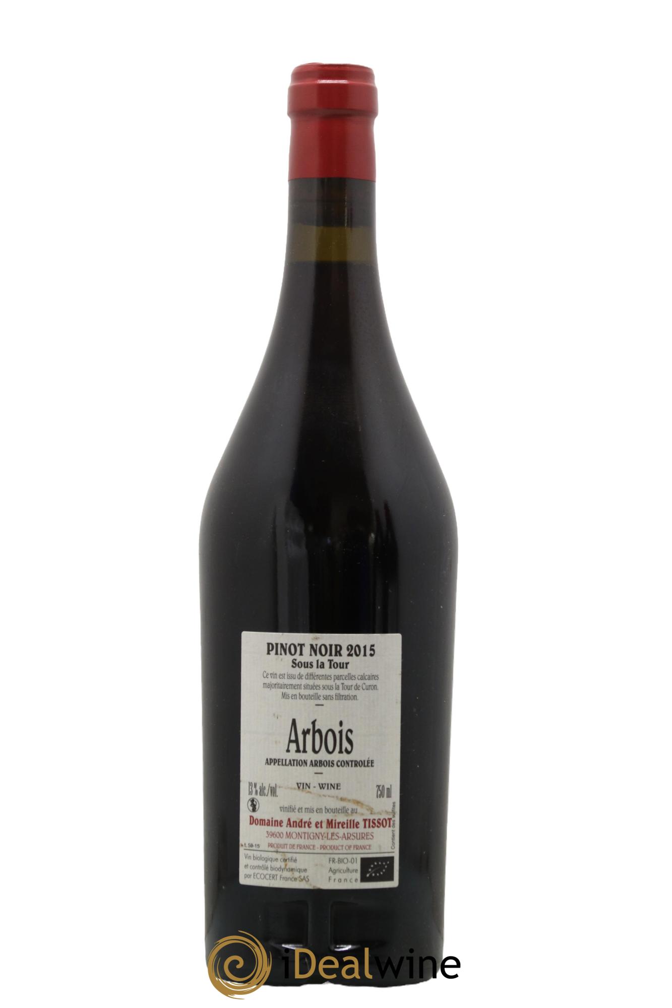 Arbois Sous la Tour Pinot Noir Bénédicte et Stéphane Tissot 2015 - Lot of 1 bottle - 1