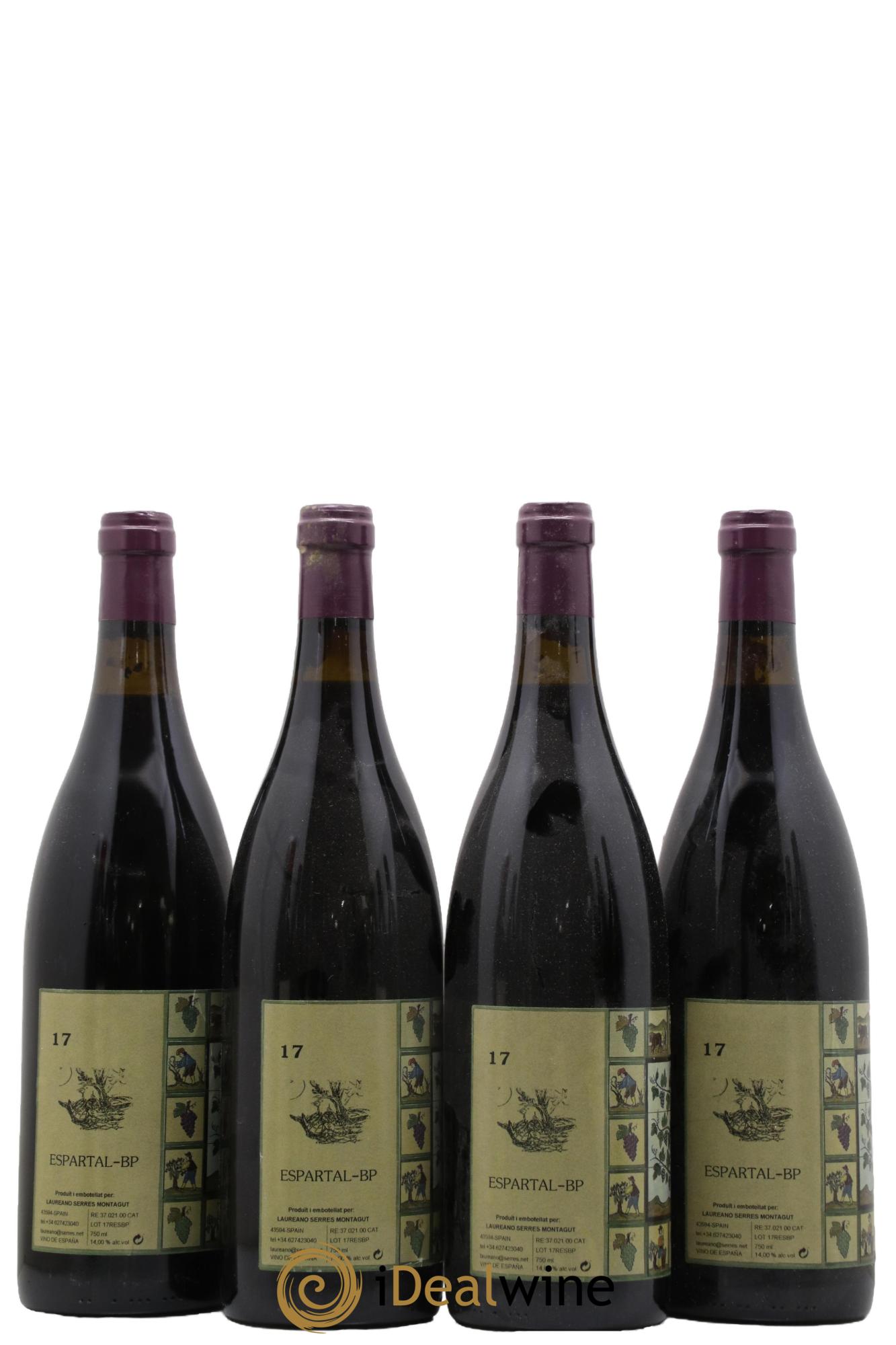 Espagne Vino de Espana Espartal Mendall Laureano Serres Montagut 2017 - Lot de 4 bouteilles - 1