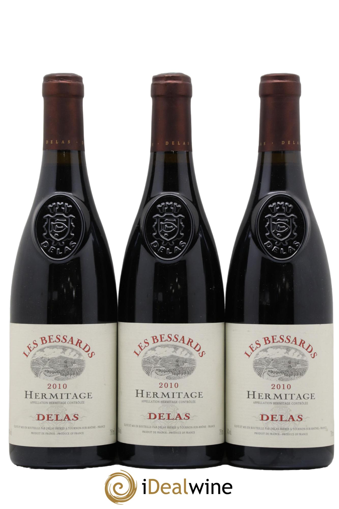 Hermitage Les Bessards Delas Frères 2010 - Lot de 3 bouteilles - 0