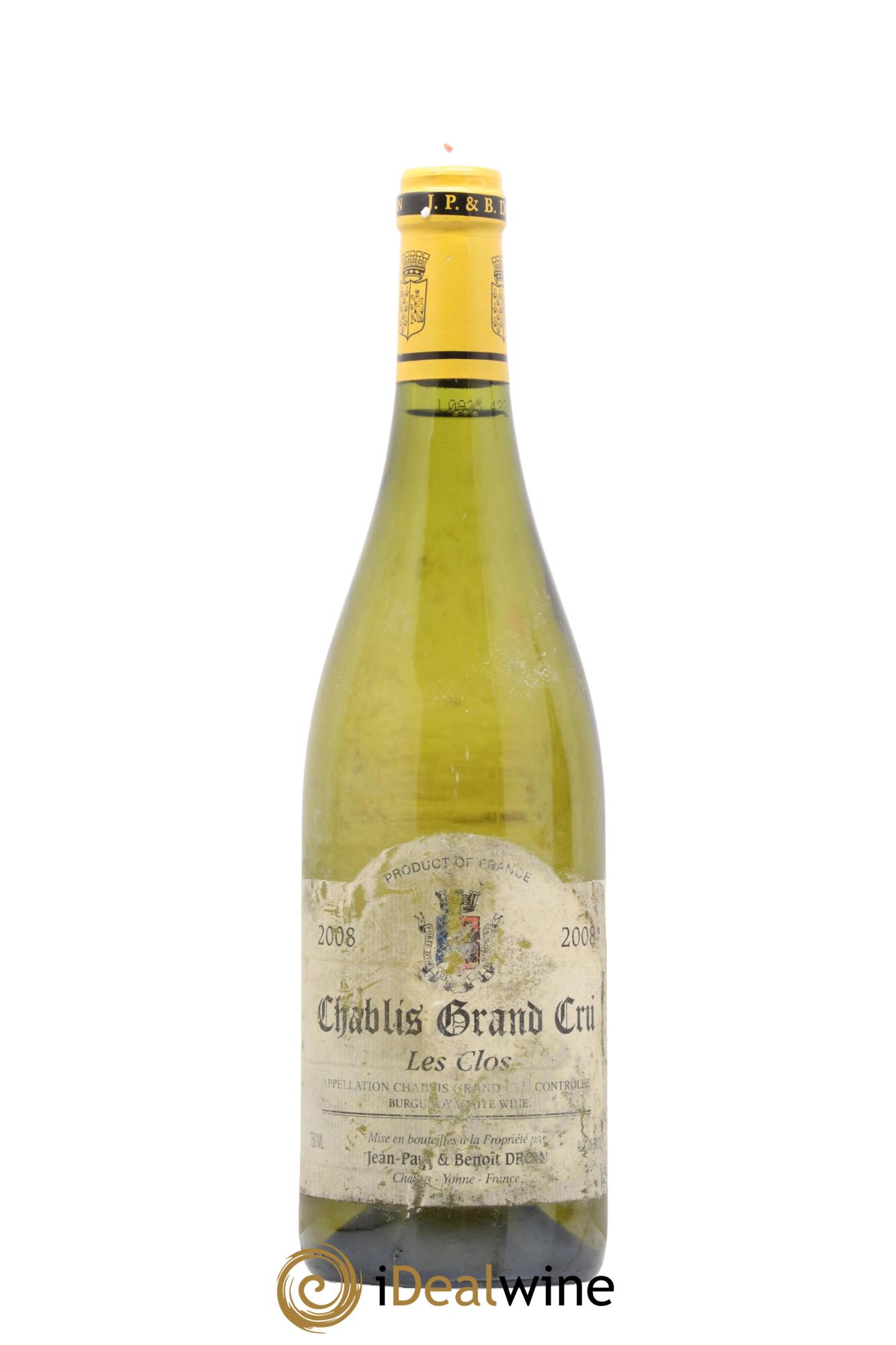 Chablis Grand Cru Les Clos Jean-Paul & Benoît Droin (Domaine) 2008 - Lot of 1 bottle - 0