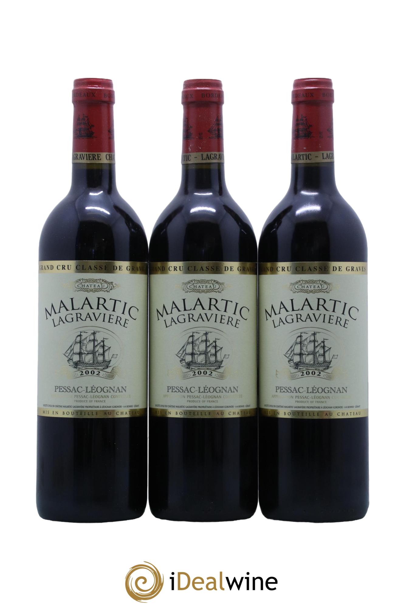 Château Malartic-Lagravière Cru Classé de Graves  2002 - Lotto di 12 bottiglie - 3