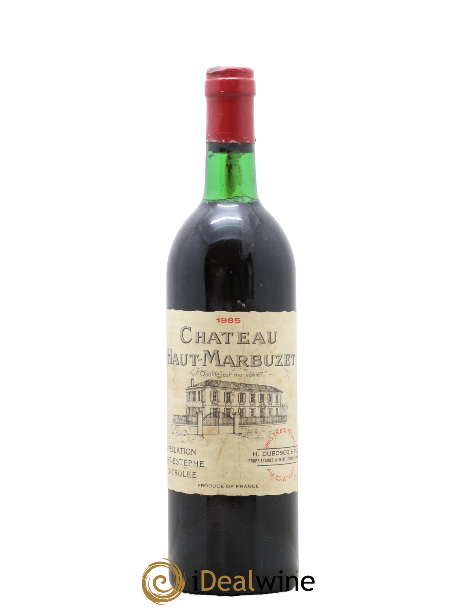 Château Haut Marbuzet 1985 - Lot de 1 bouteille - 0