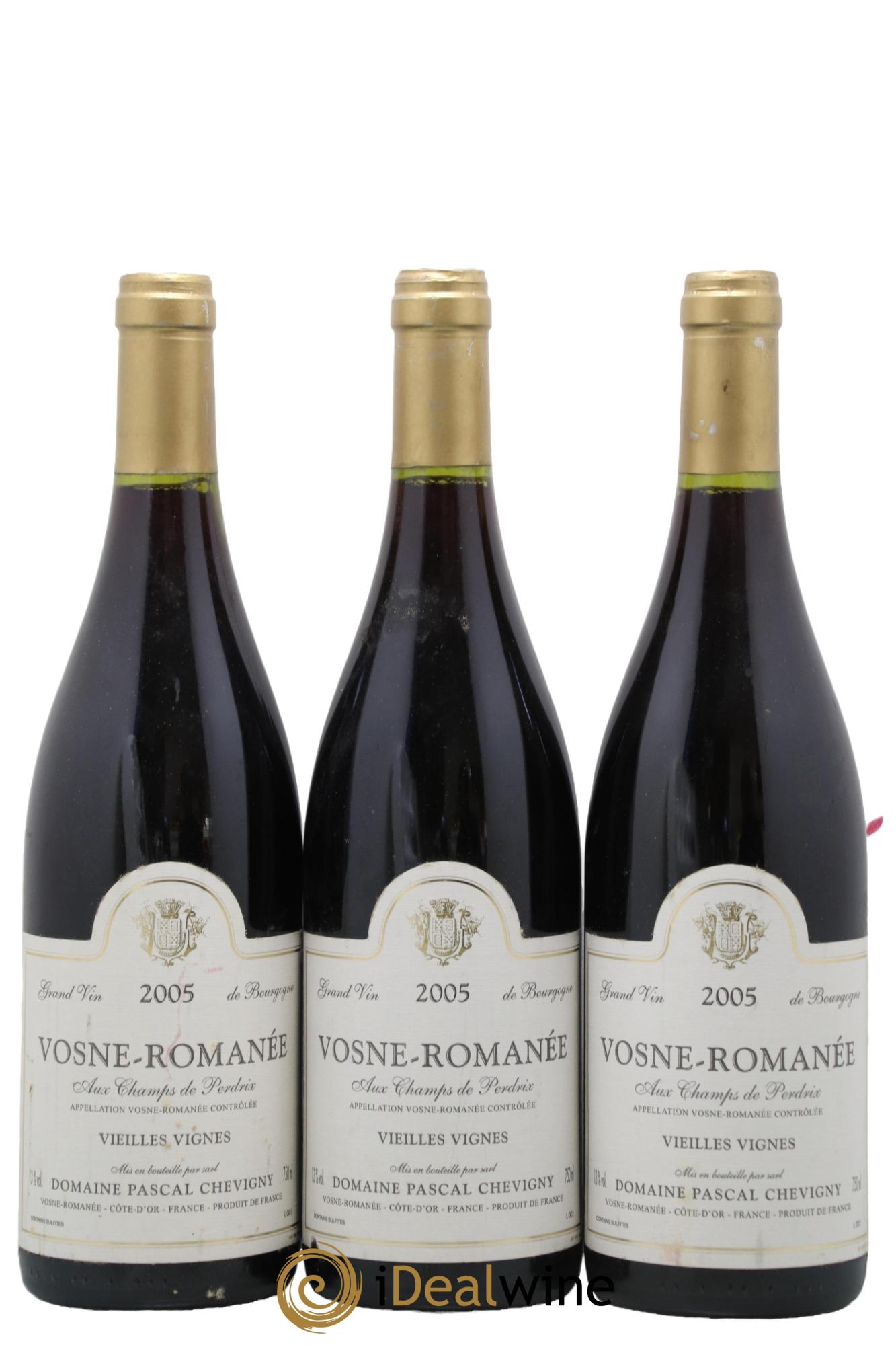 Vosne-Romanée Aux Champs Perdrix Vieilles Vignes Domaine Pascal Chevigny 2005 - Lot de 3 bouteilles - 0