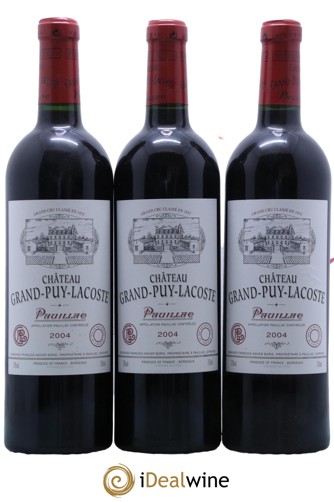 Château Grand Puy Lacoste 5ème Grand Cru Classé  2004 - Lotto di 12 bottiglie - 4