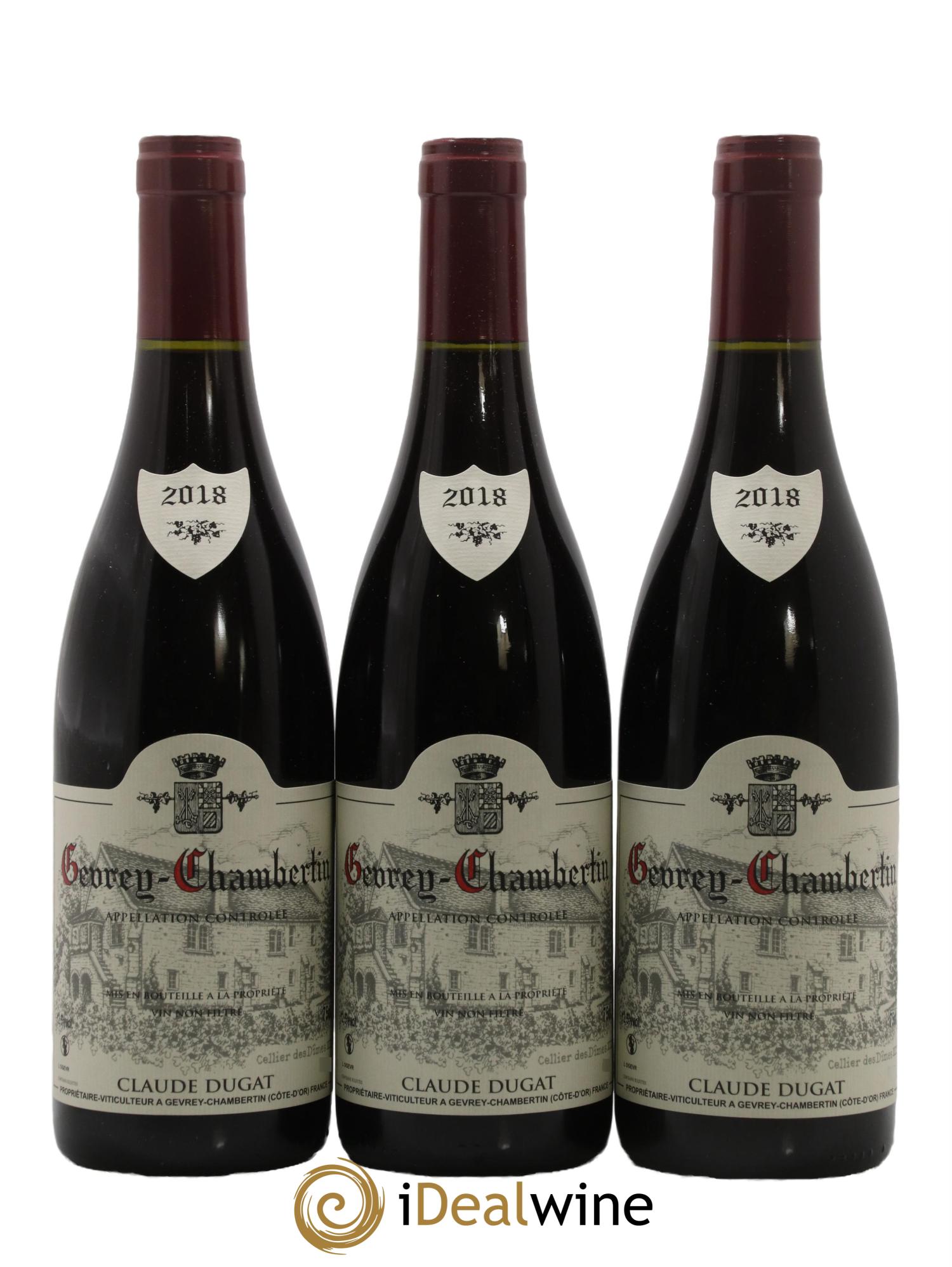 Gevrey-Chambertin Claude Dugat 2018 - Posten von 3 Flaschen - 0