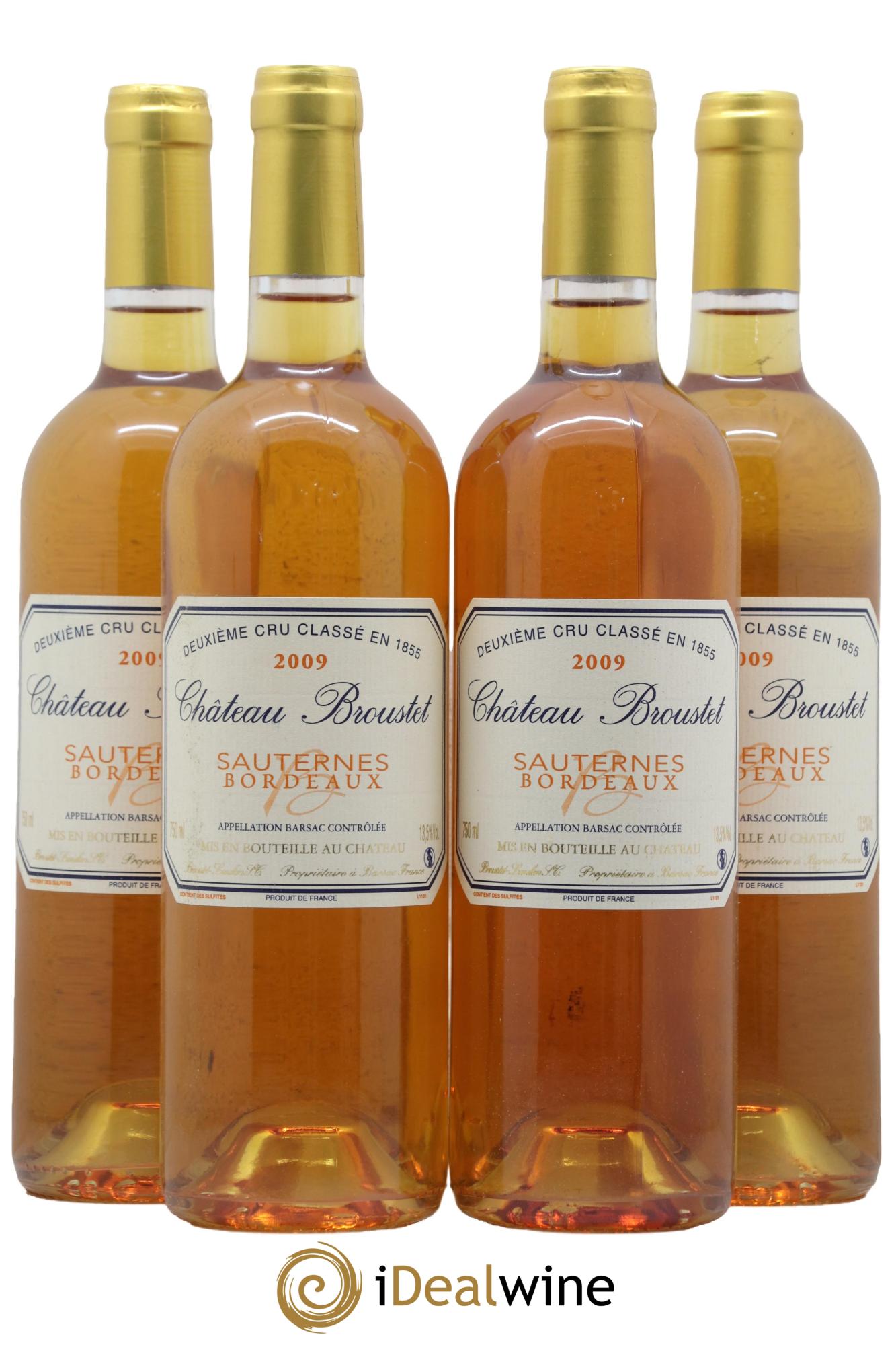 Château Broustet 2ème Grand Cru Classé 2009 - Lot de 4 bouteilles - 0