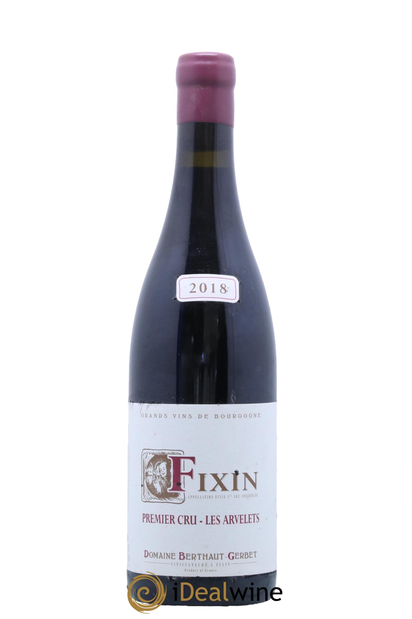 Fixin 1er Cru Les Arvelets Domaine Berthaut-Gerbet 2018 - Lot de 1 bouteille - 0