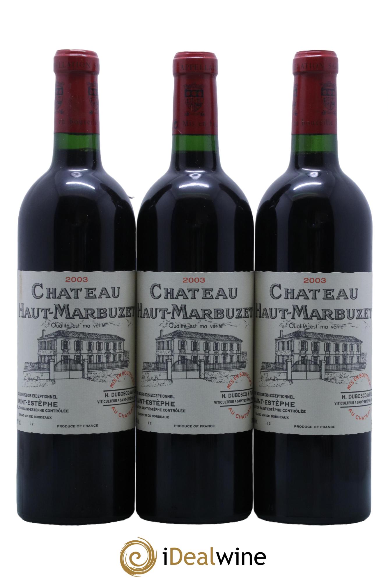 Château Haut Marbuzet  2003 - Posten von 12 Flaschen - 1