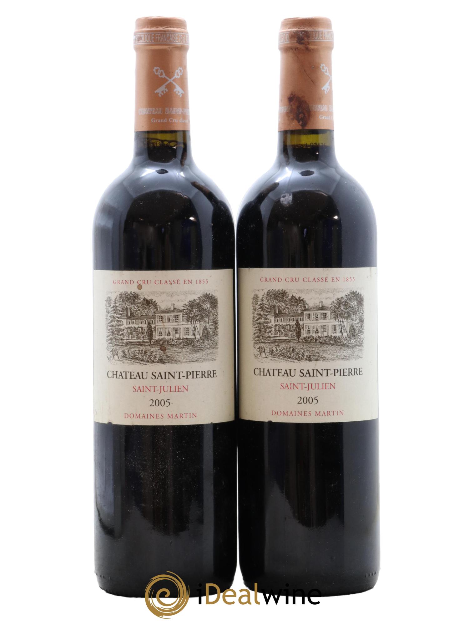 Château Saint-Pierre 4ème Grand Cru Classé 2005 - Lotto di 2 bottiglie - 0