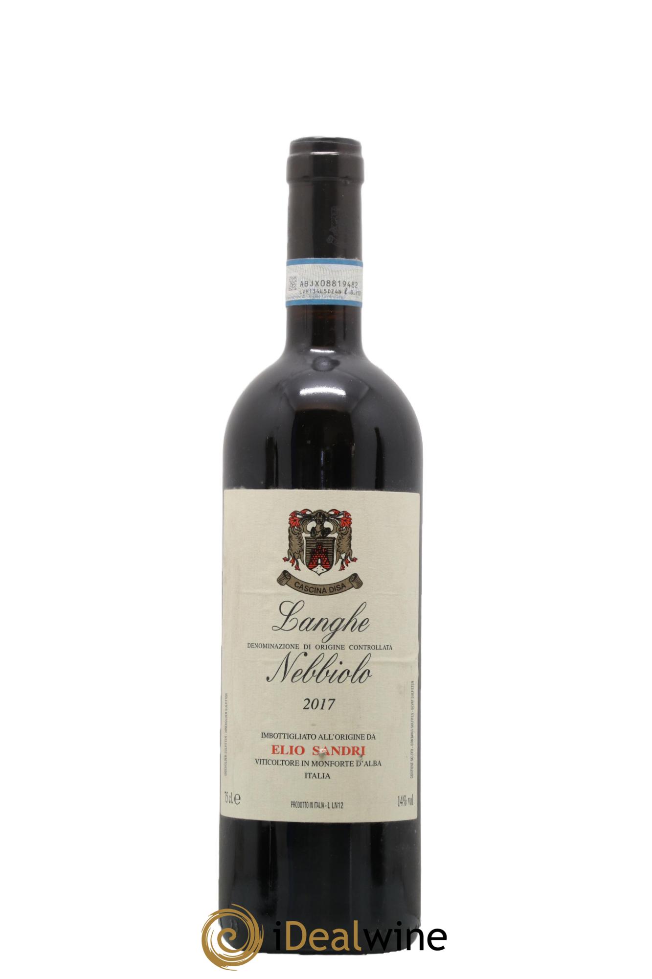 Langhe DOC Nebbiolo Elio Sandri 2017 - Lot de 1 bouteille - 0