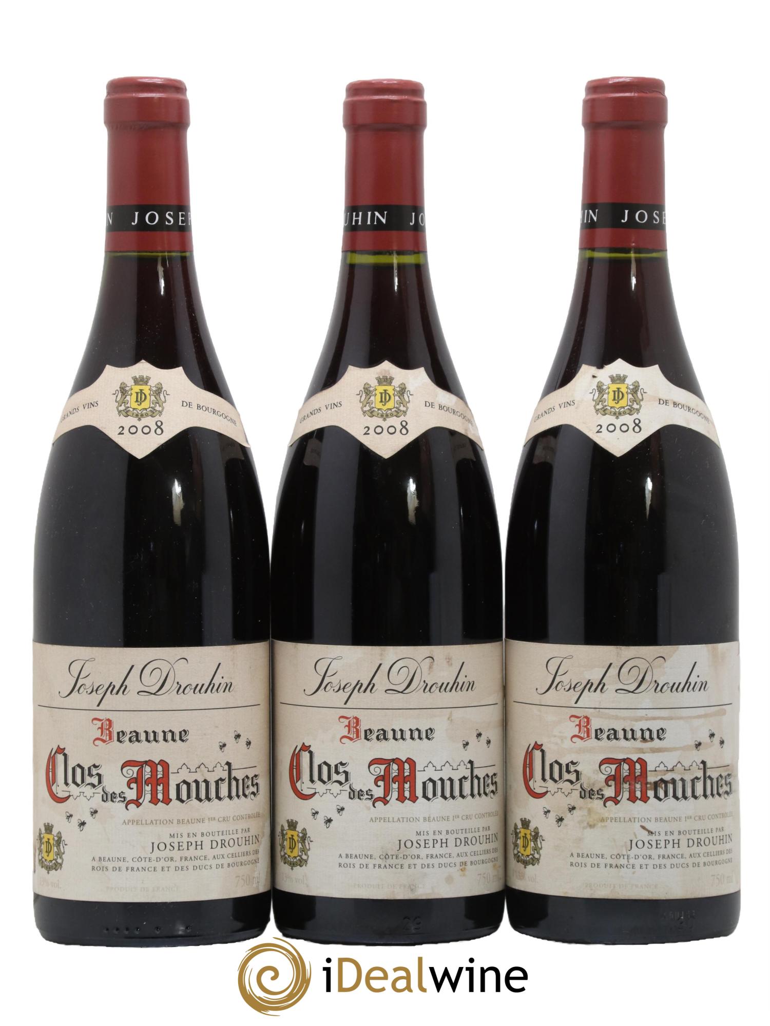 Beaune 1er Cru Clos des Mouches Joseph Drouhin 2008 - Lot of 3 bottles - 0