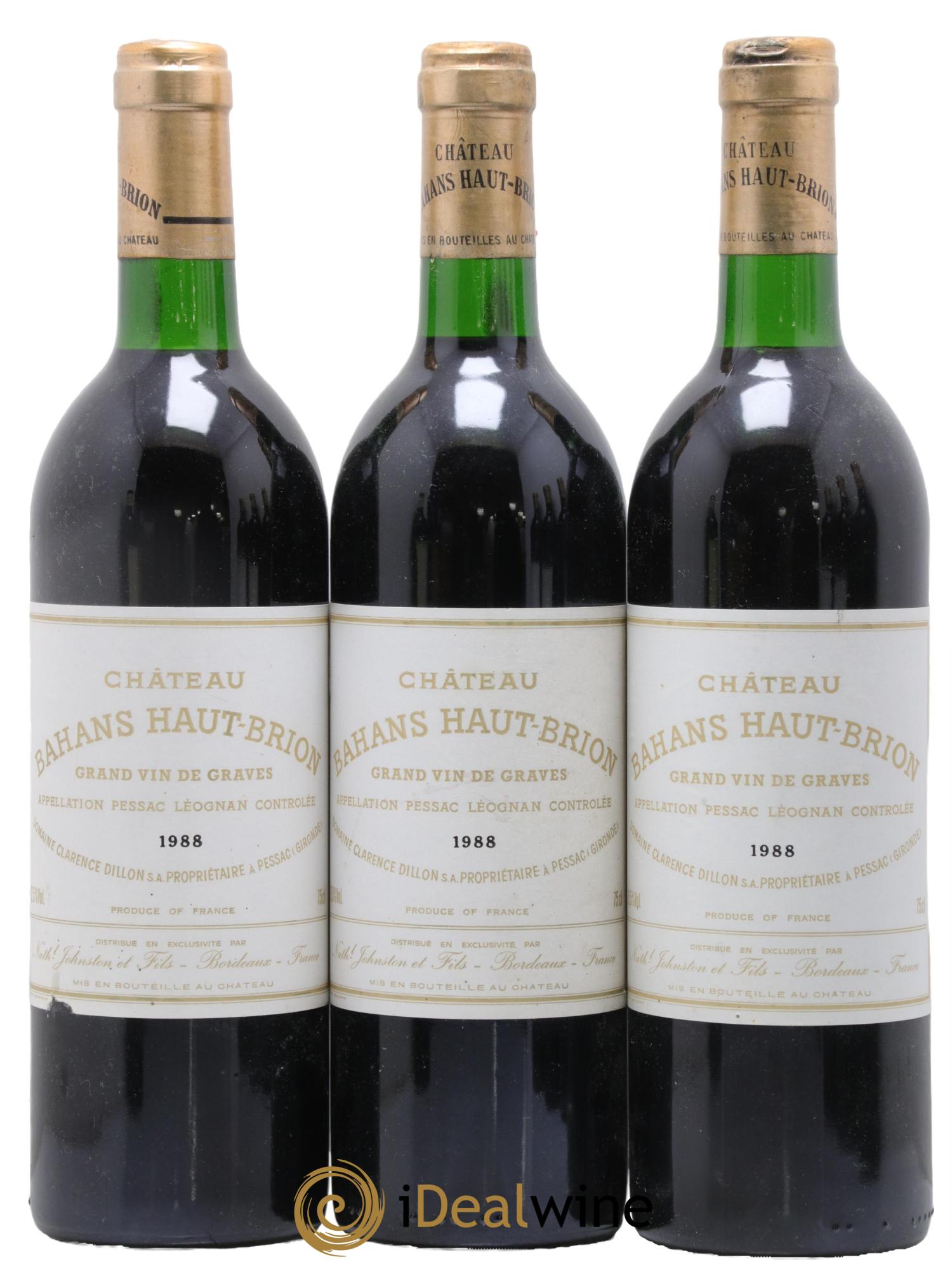 Clarence (Bahans) de Haut-Brion Second Vin 1988 - Lot de 3 bouteilles - 0