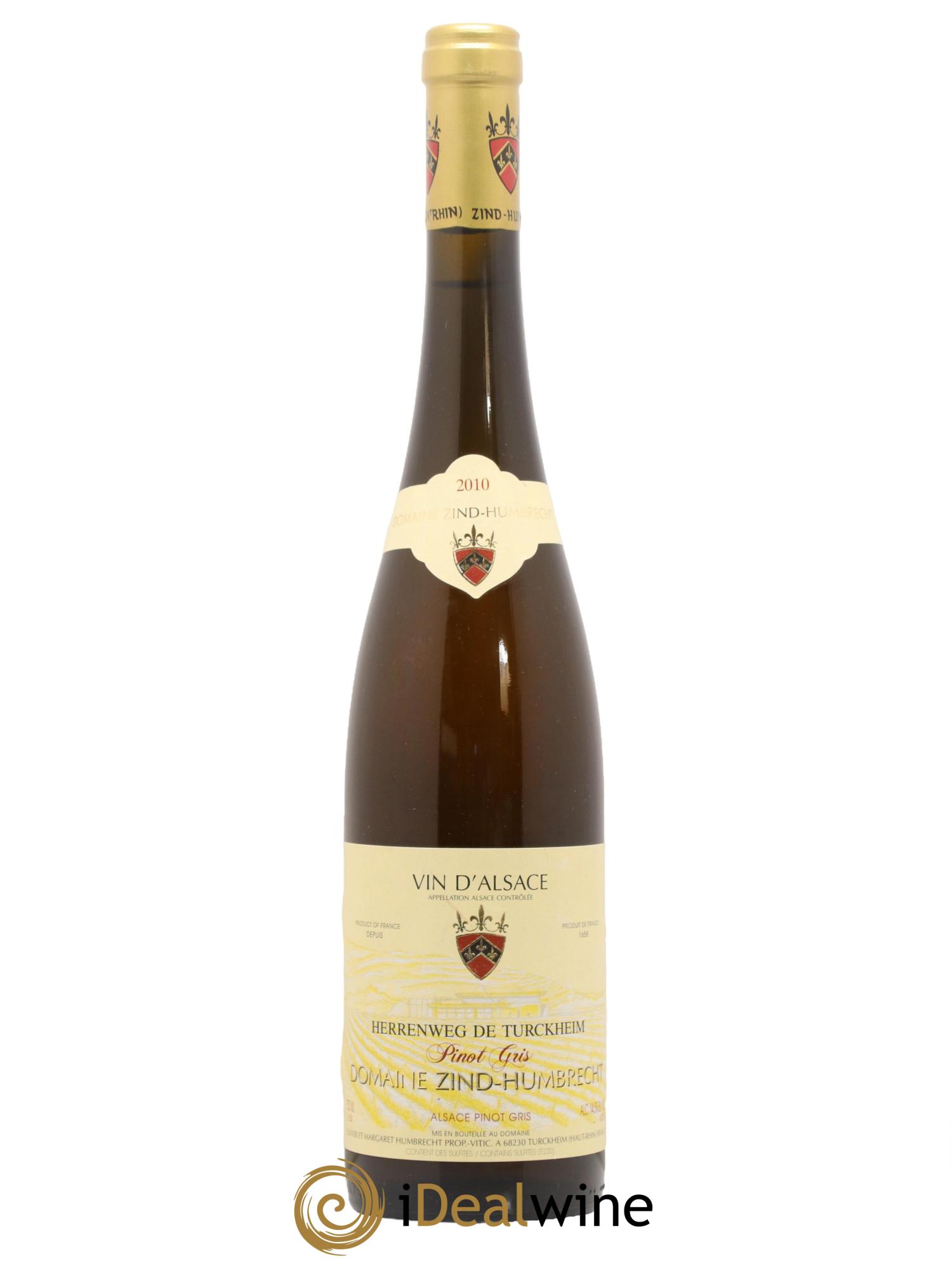 Alsace Pinot Gris Herrenweg de Turckheim Zind-Humbrecht 2010 - Lot de 1 bouteille - 0