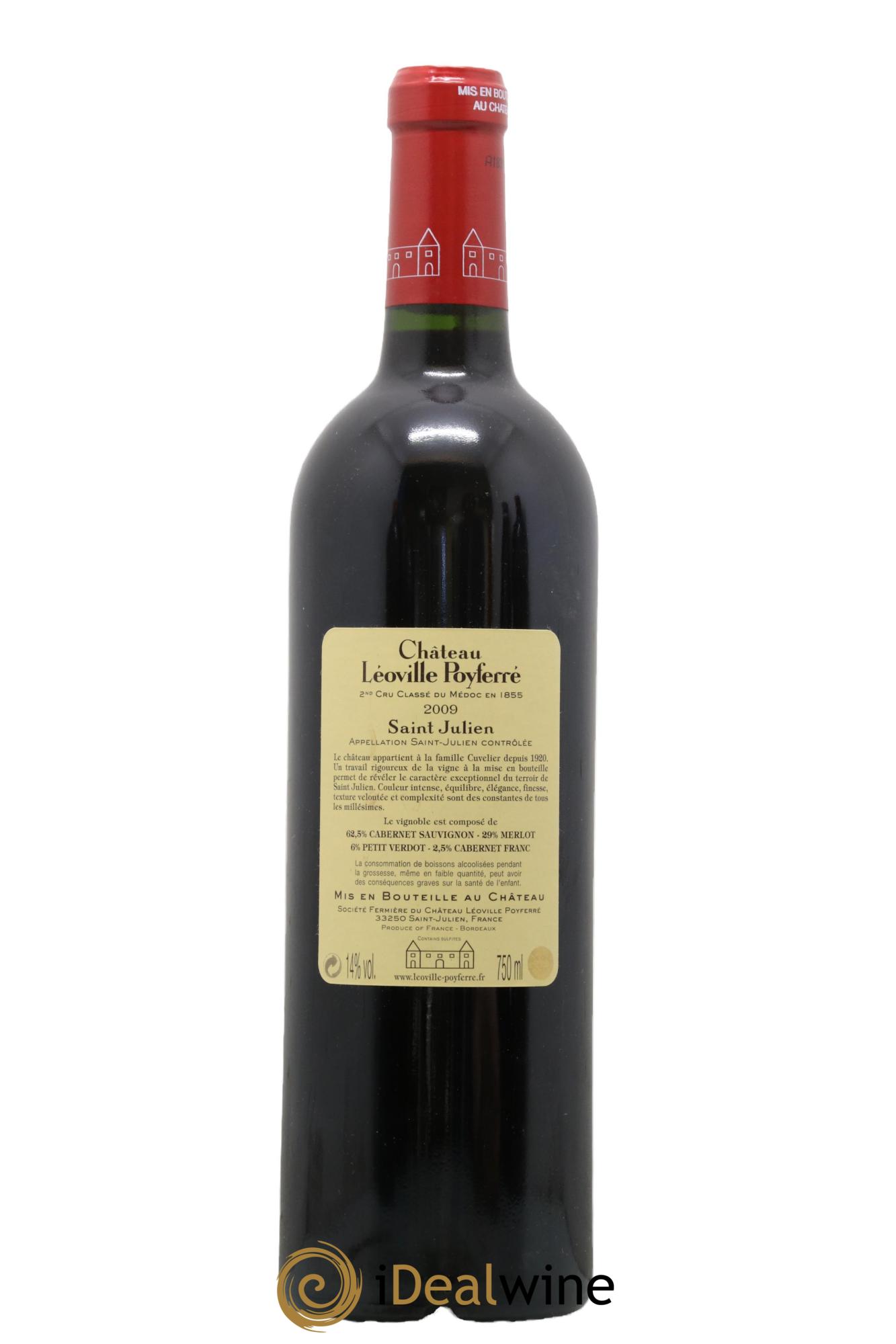 Château Léoville Poyferré 2ème Grand Cru Classé 2009 - Lot de 1 bouteille - 1