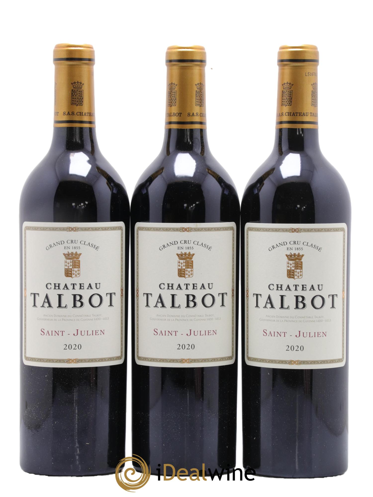 Château Talbot 4ème Grand Cru Classé 2020 - Lot of 12 bottles - 3