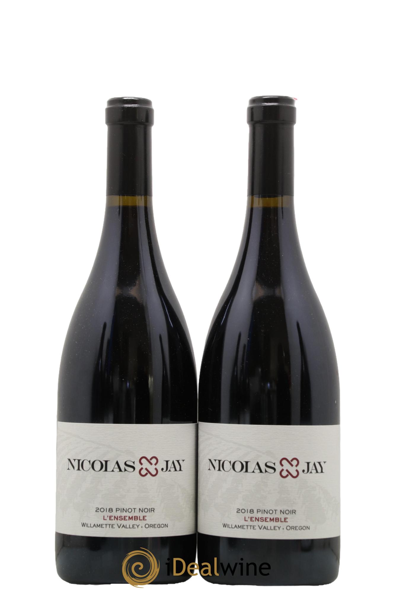 Willamette Valley L'Ensemble Pinot Noir Nicolas Jay 2018 - Lotto di 2 bottiglie - 0