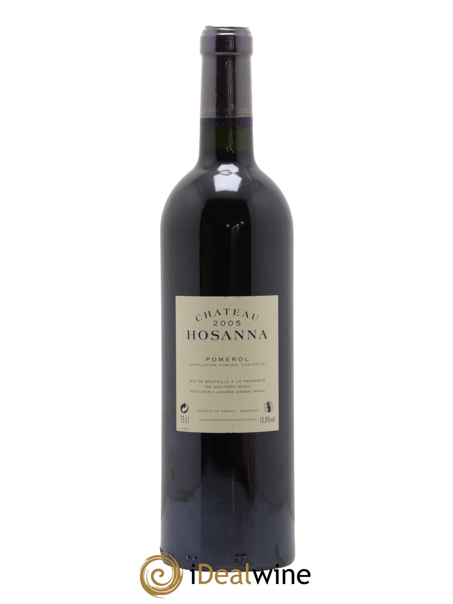 Château Hosanna 2005 - Lot de 1 bouteille - 1