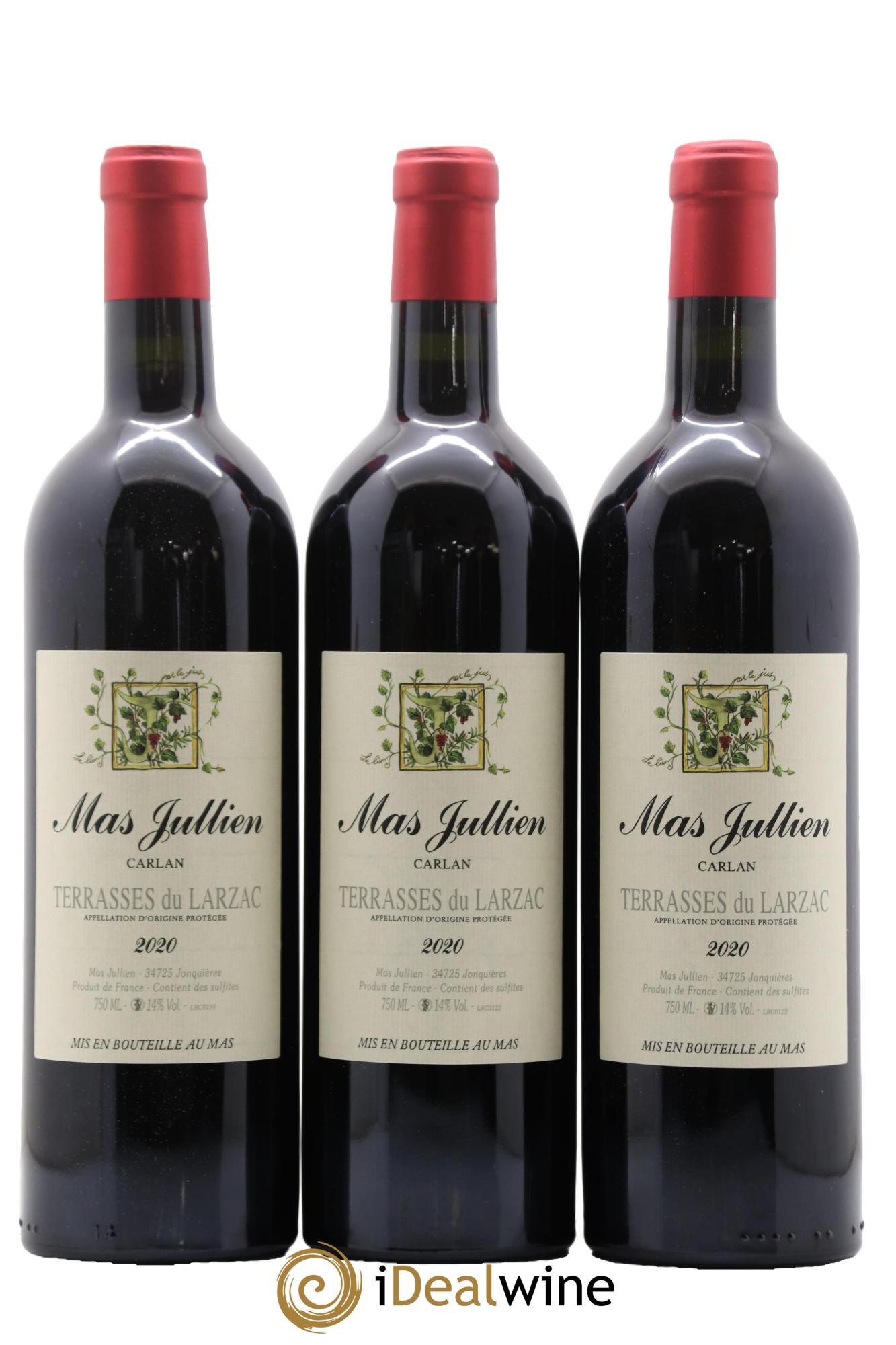 Coteaux du Languedoc - Terrasses du Larzac Mas Jullien Carlan Olivier Jullien 2020 - Lot de 3 bouteilles - 0