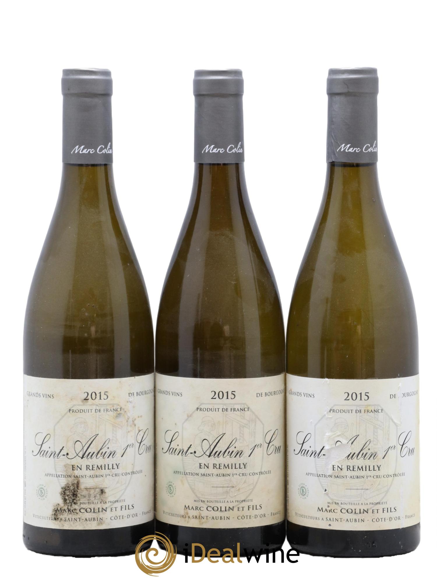 Saint-Aubin 1er Cru En Rémilly Marc Colin & Fils  2015 - Posten von 3 Flaschen - 0