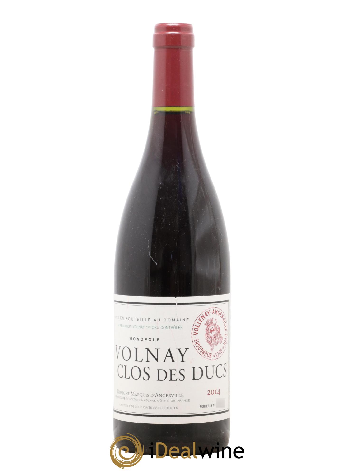 Volnay 1er Cru Clos des Ducs Marquis d'Angerville (Domaine) 2014 - Lot de 1 bouteille - 0